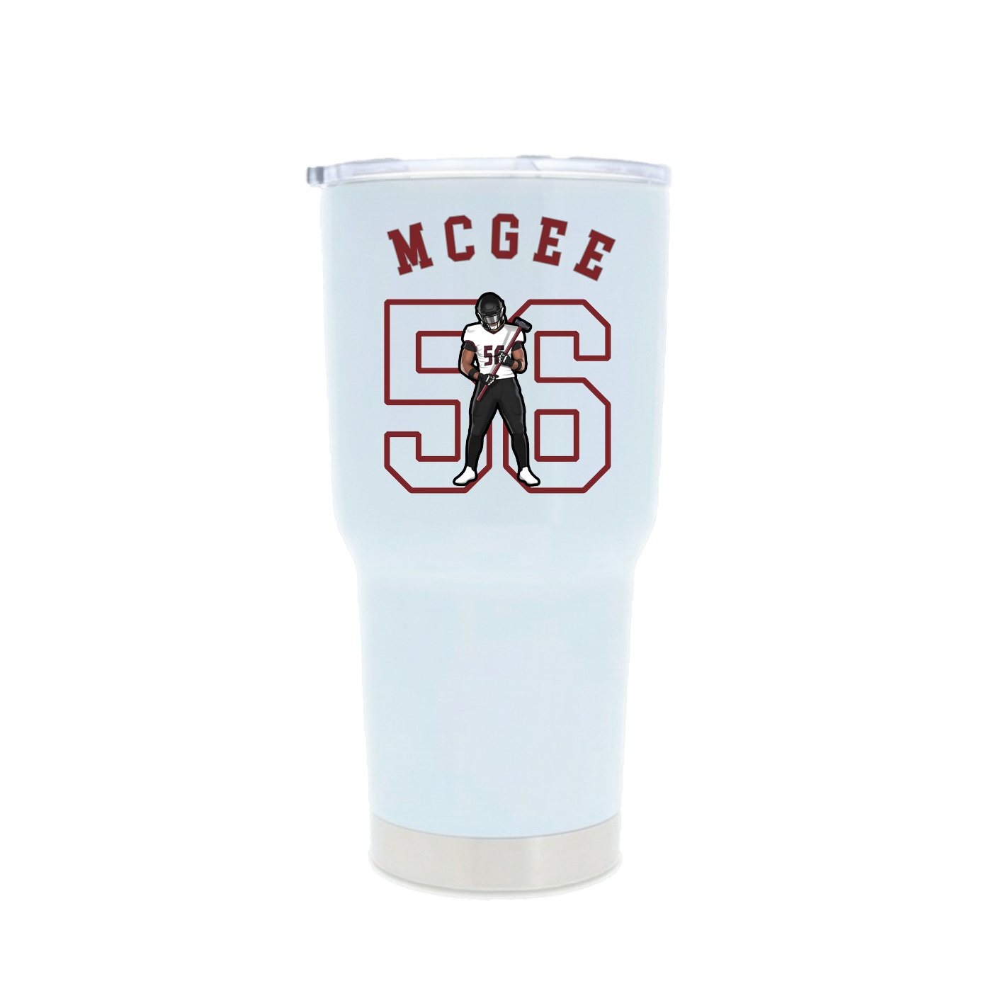 30oz Stainless Steel Tumbler — Shirsey Arch in White