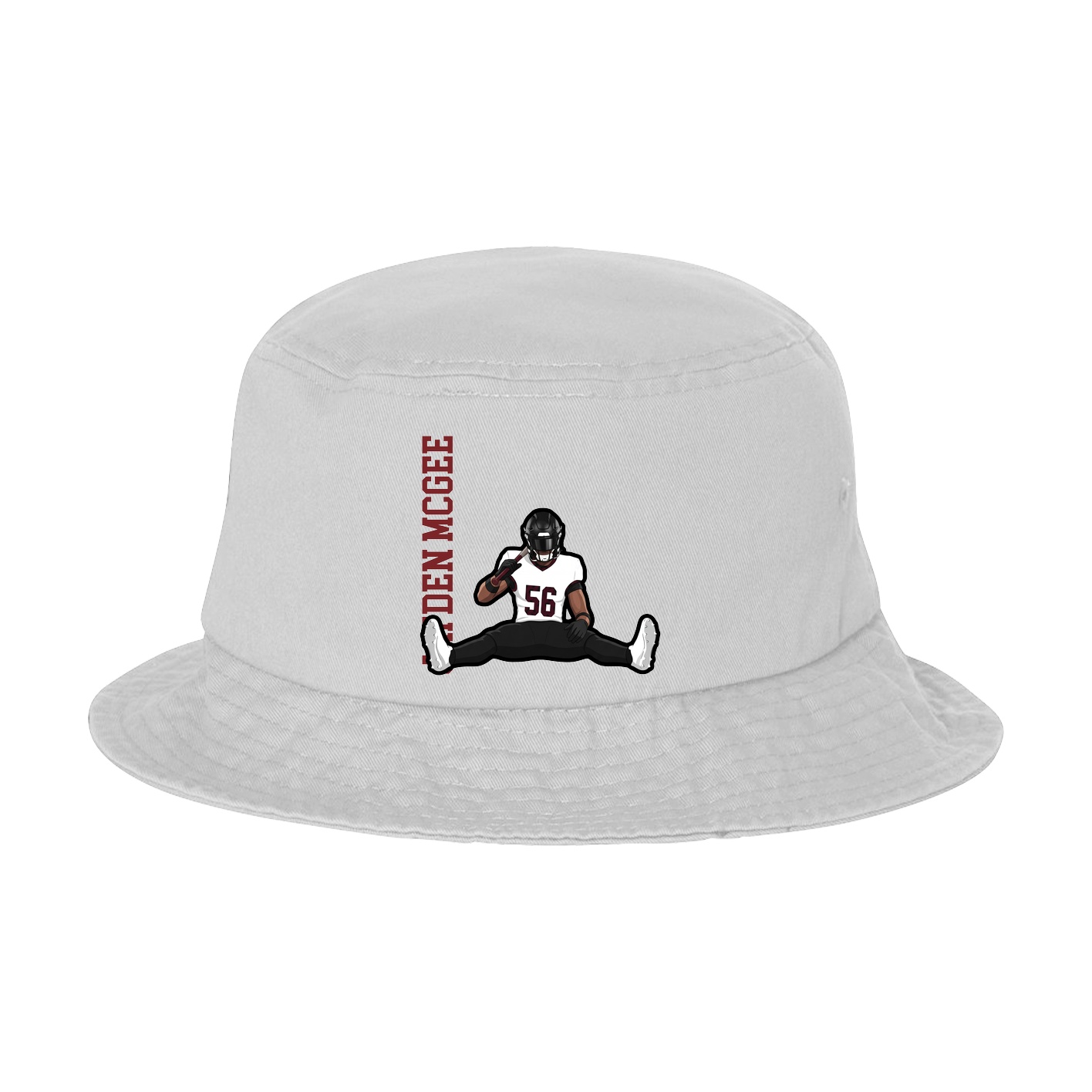 Bucket Cap — Name Vertical in White