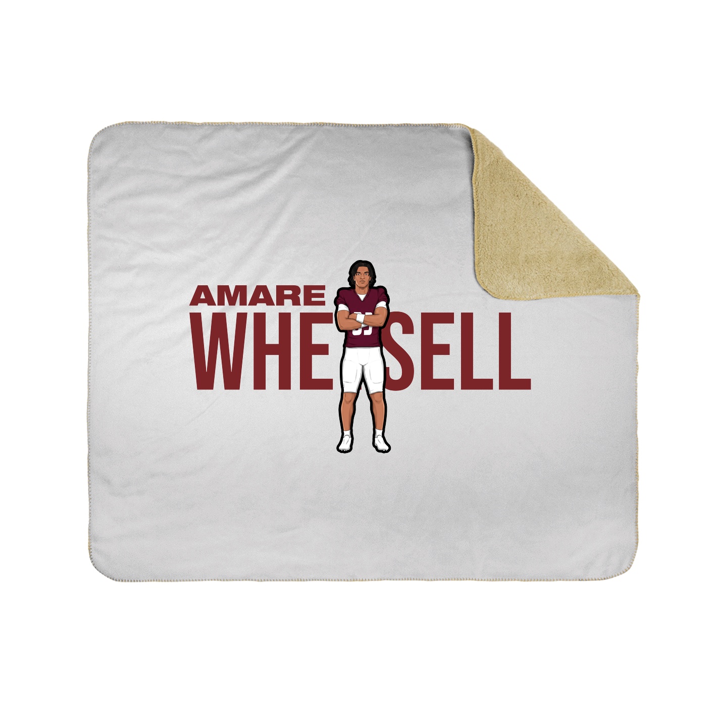 Throw Blanket — Player Name in White