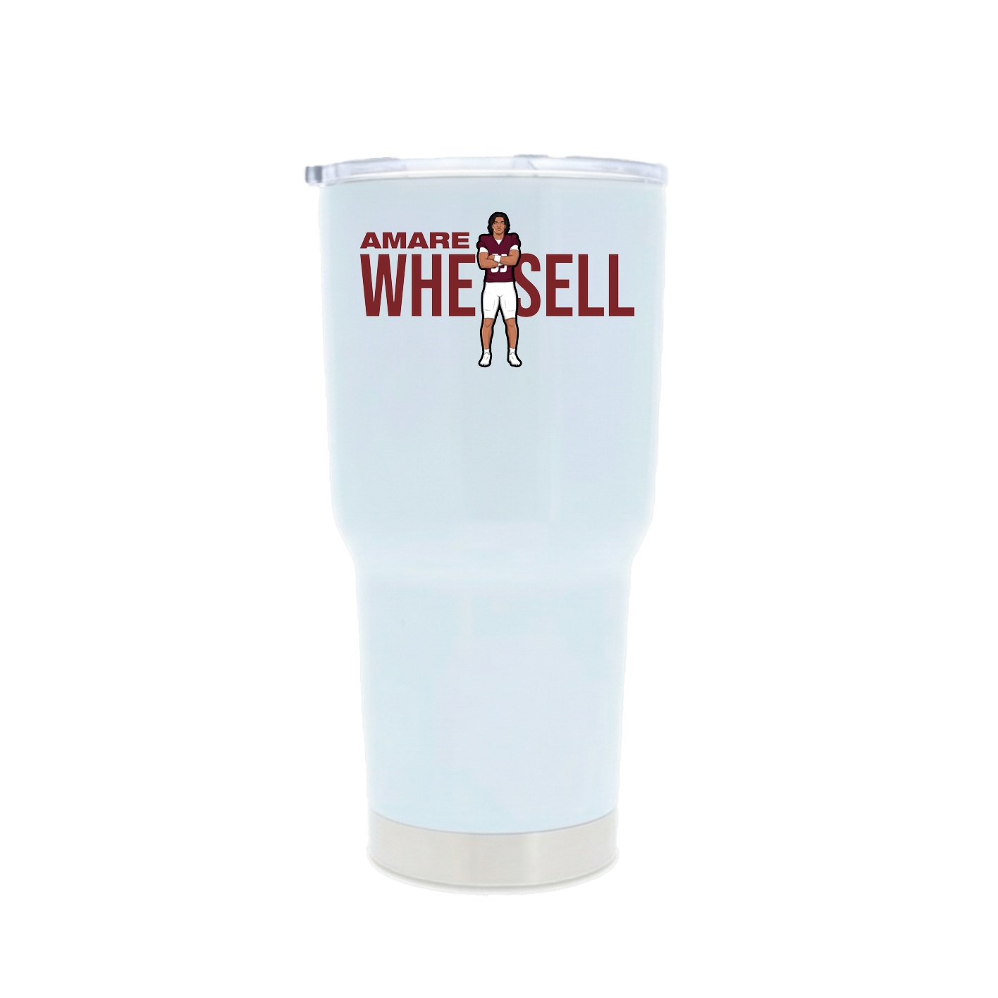 30oz Stainless Steel Tumbler — Player Name in White