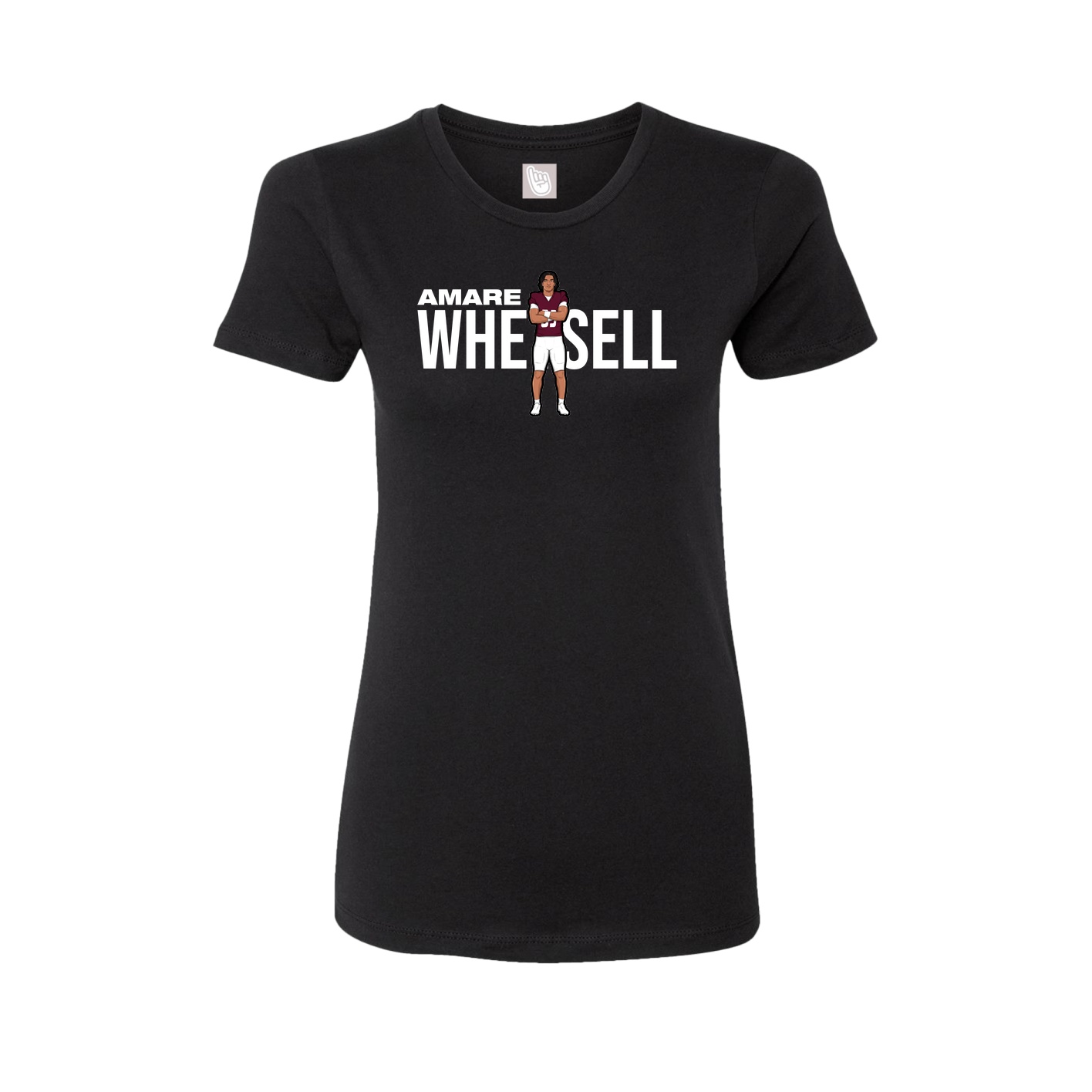 Fitted Women's Tee — Player Name in Black