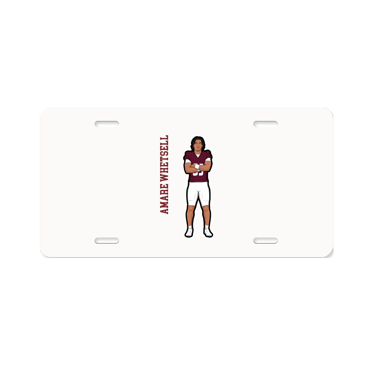 License Plate — Name Vertical in Classic