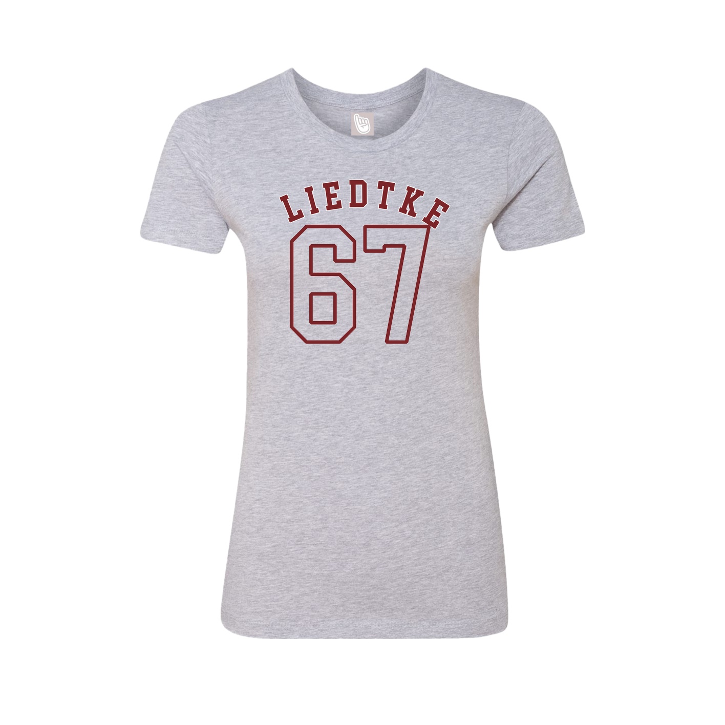 Fitted Women's Tee — Shirsey Arch in Grey