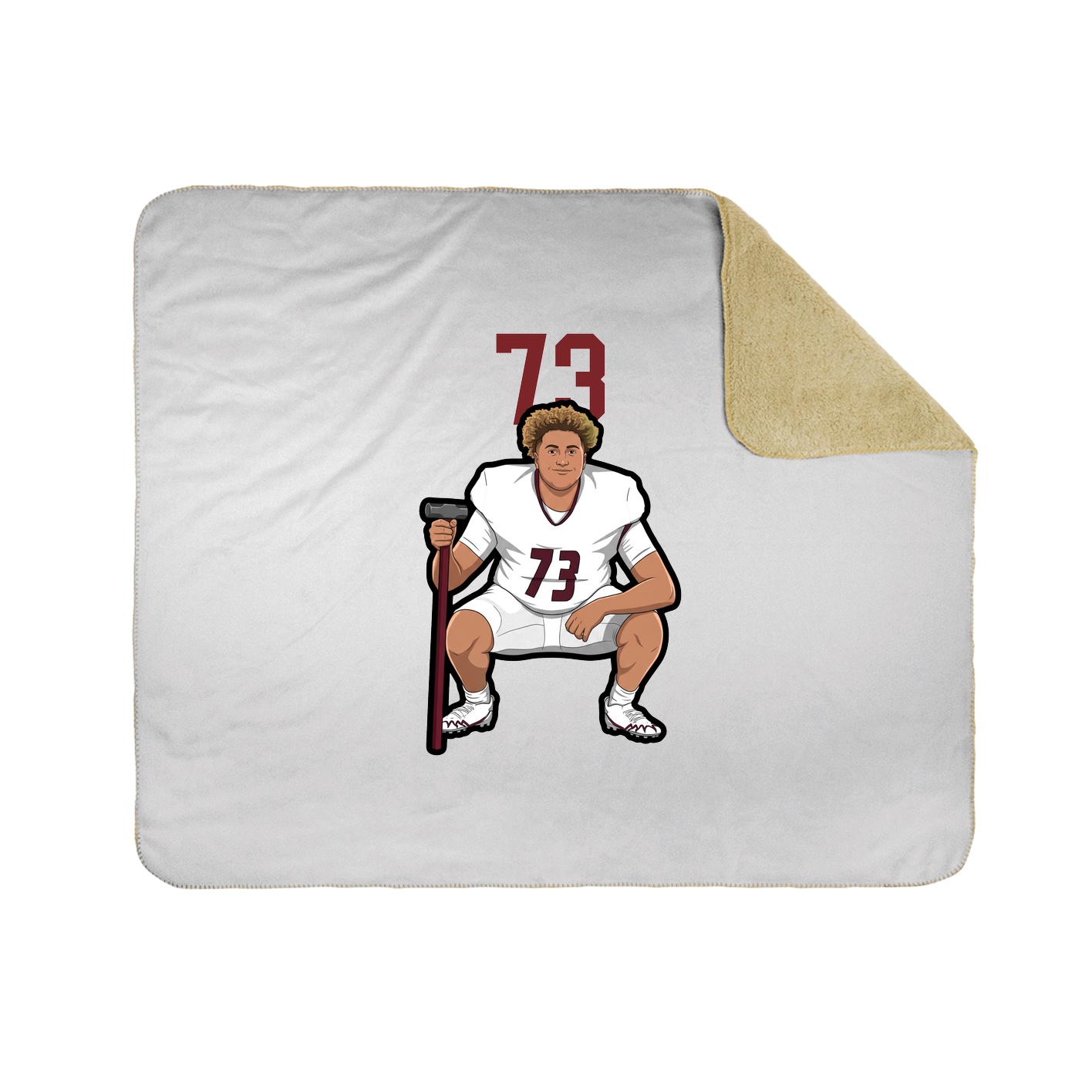 Throw Blanket — Number Top in White
