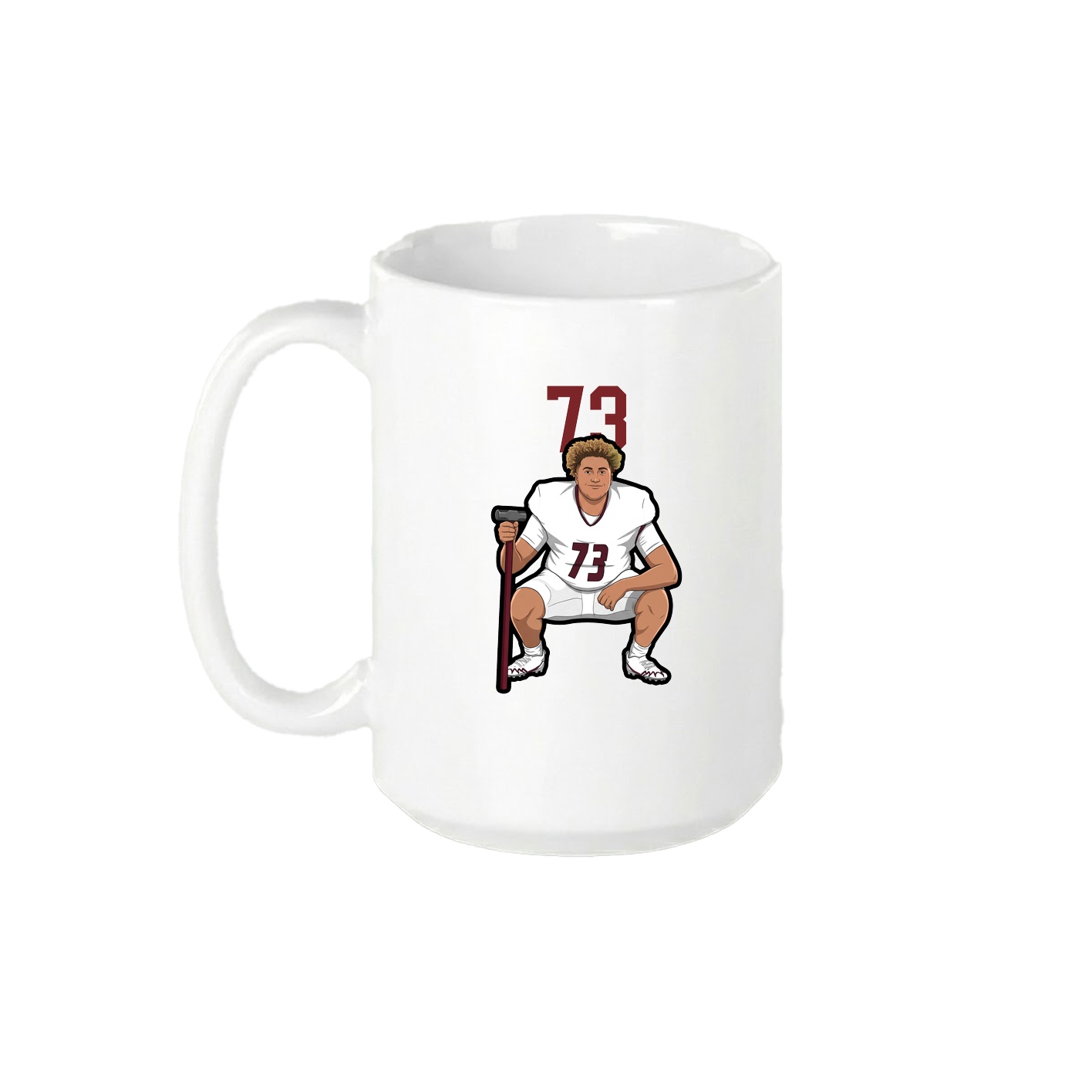 15oz Coffee Mug — Number Top in White