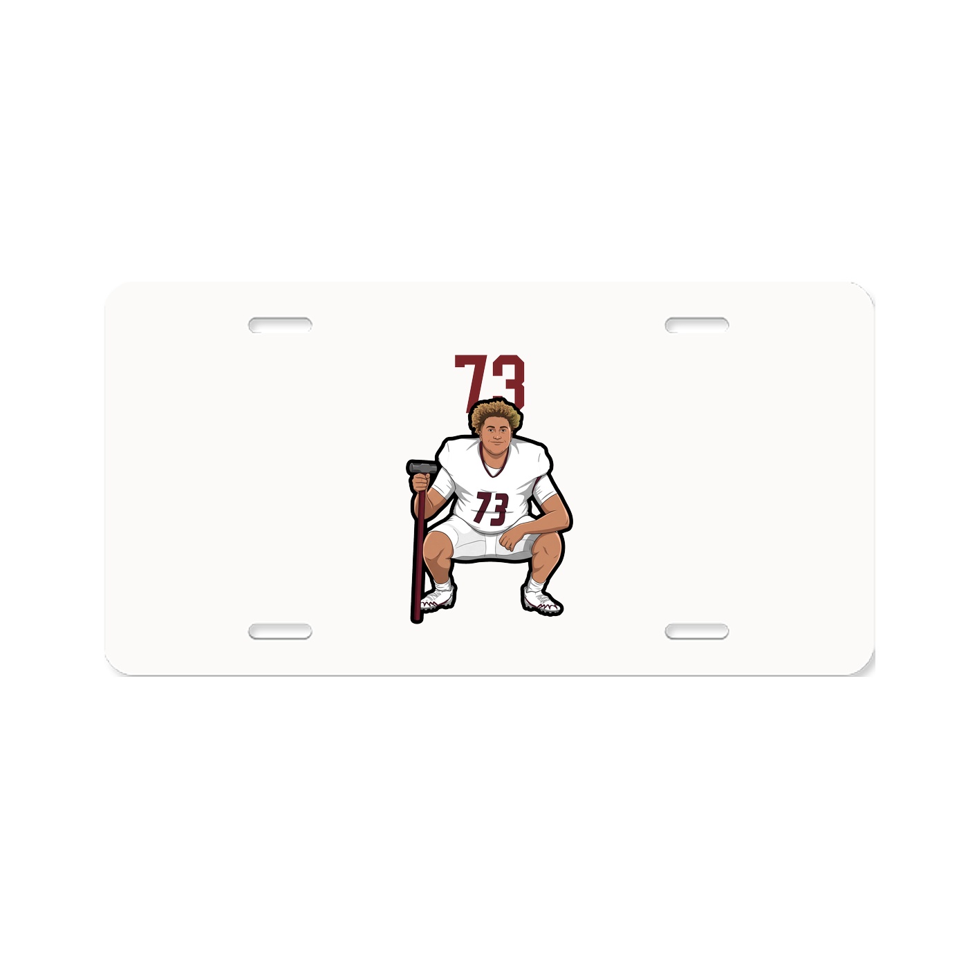 License Plate — Number Top in Classic