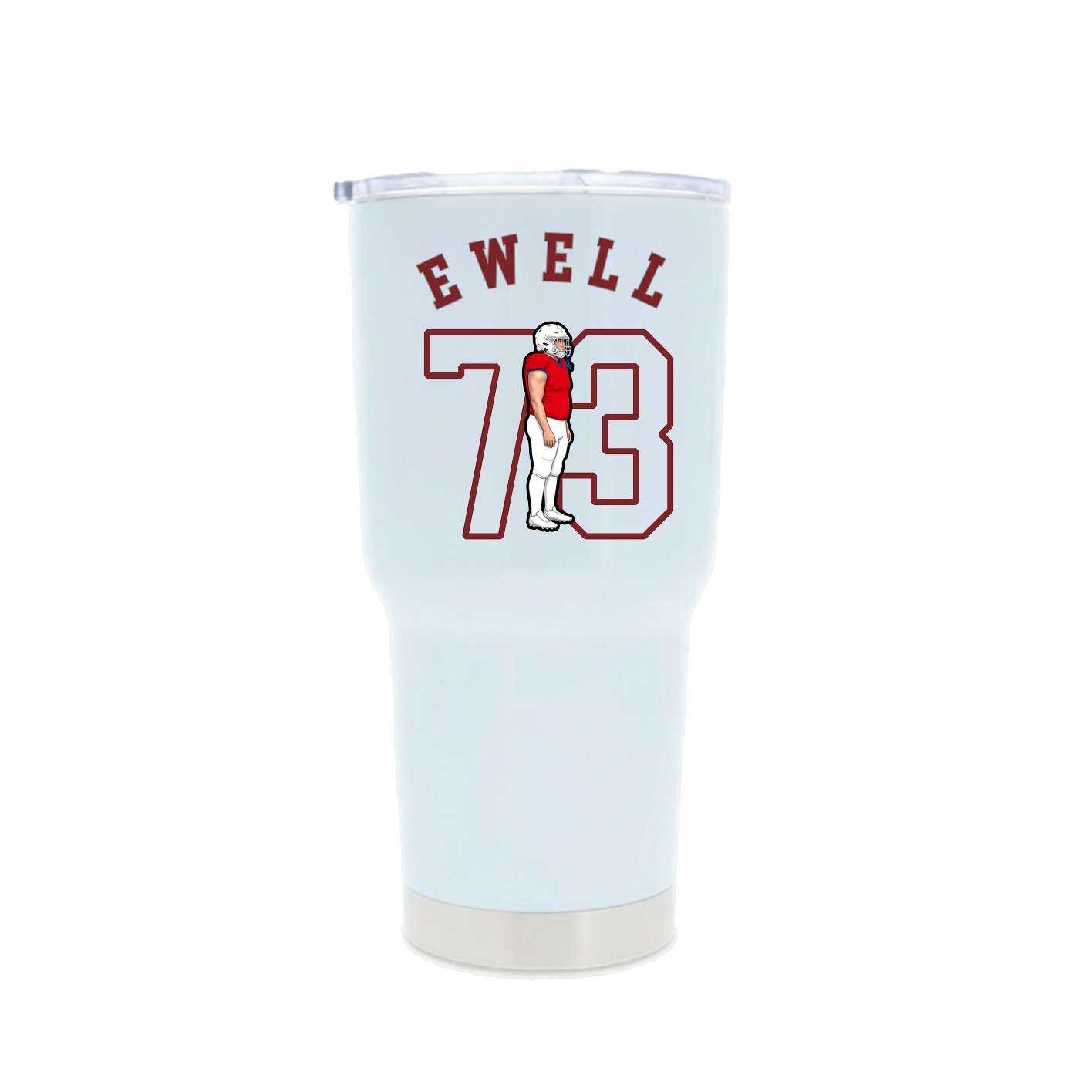 30oz Stainless Steel Tumbler — Shirsey Arch in White
