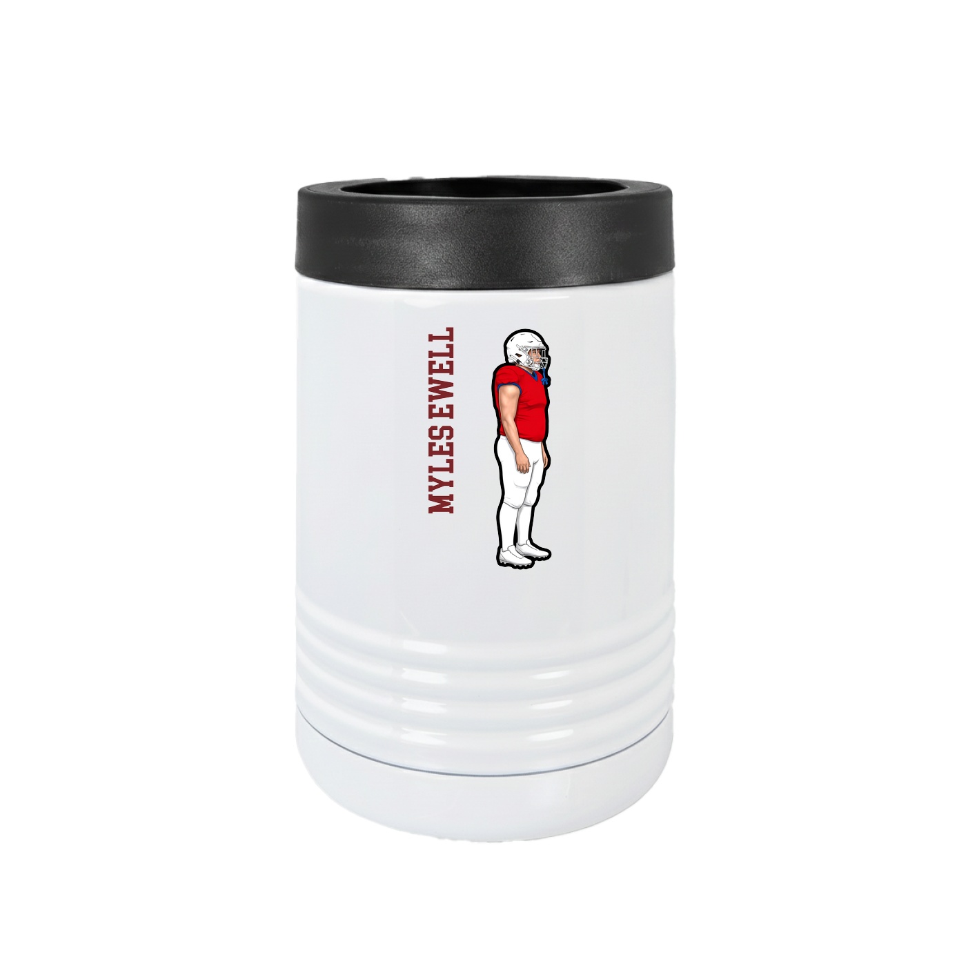 Beverage Holder — Name Vertical in White