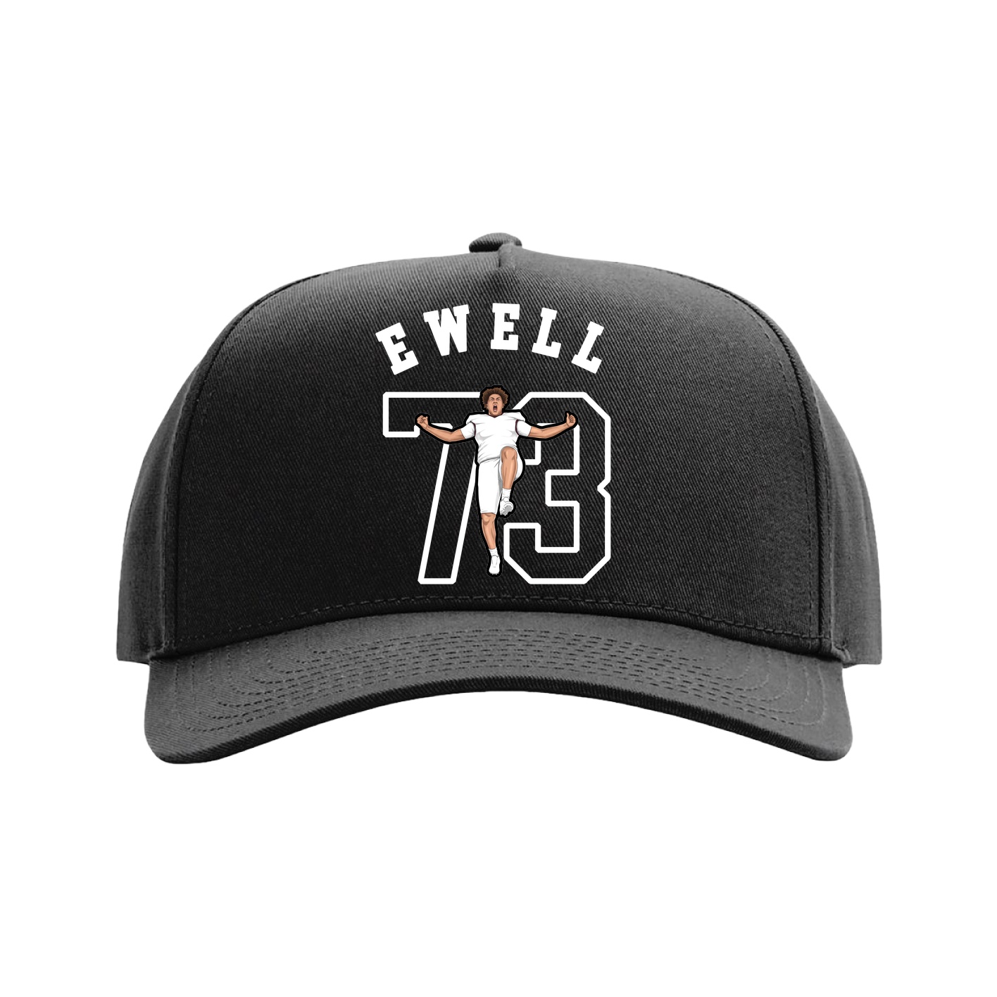 Full Fabric Five-Panel Champ Cap — Shirsey Arch in Black