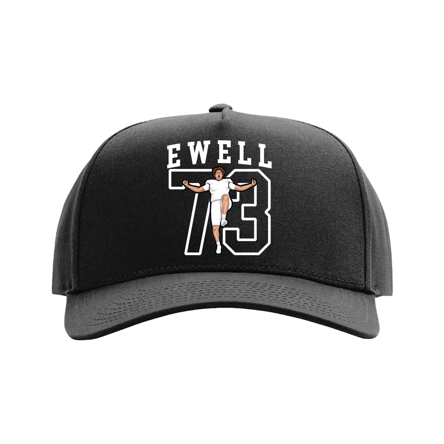 Full Fabric Five-Panel Champ Cap — Shirsey in Black
