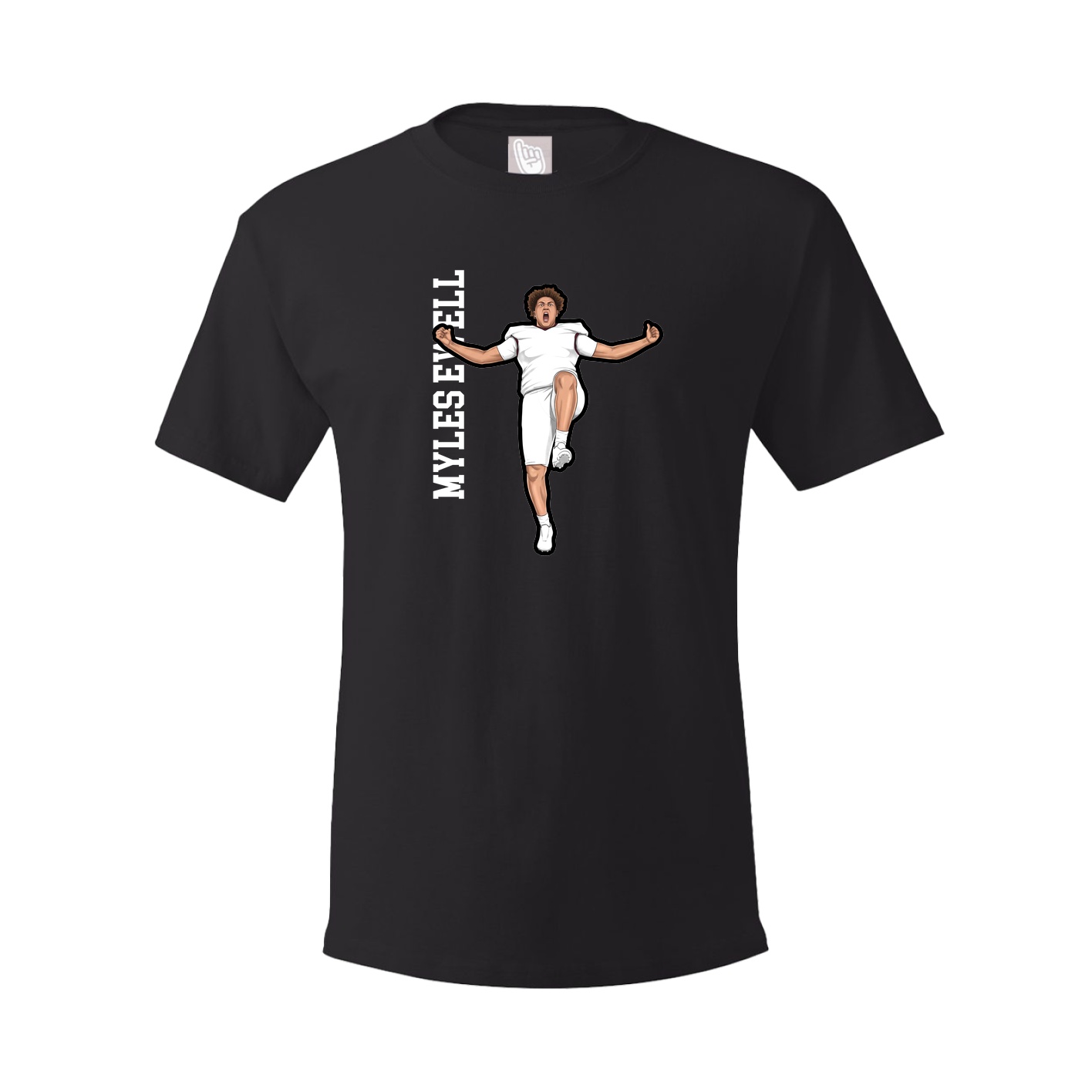 Youth Tee — Name Vertical in Black