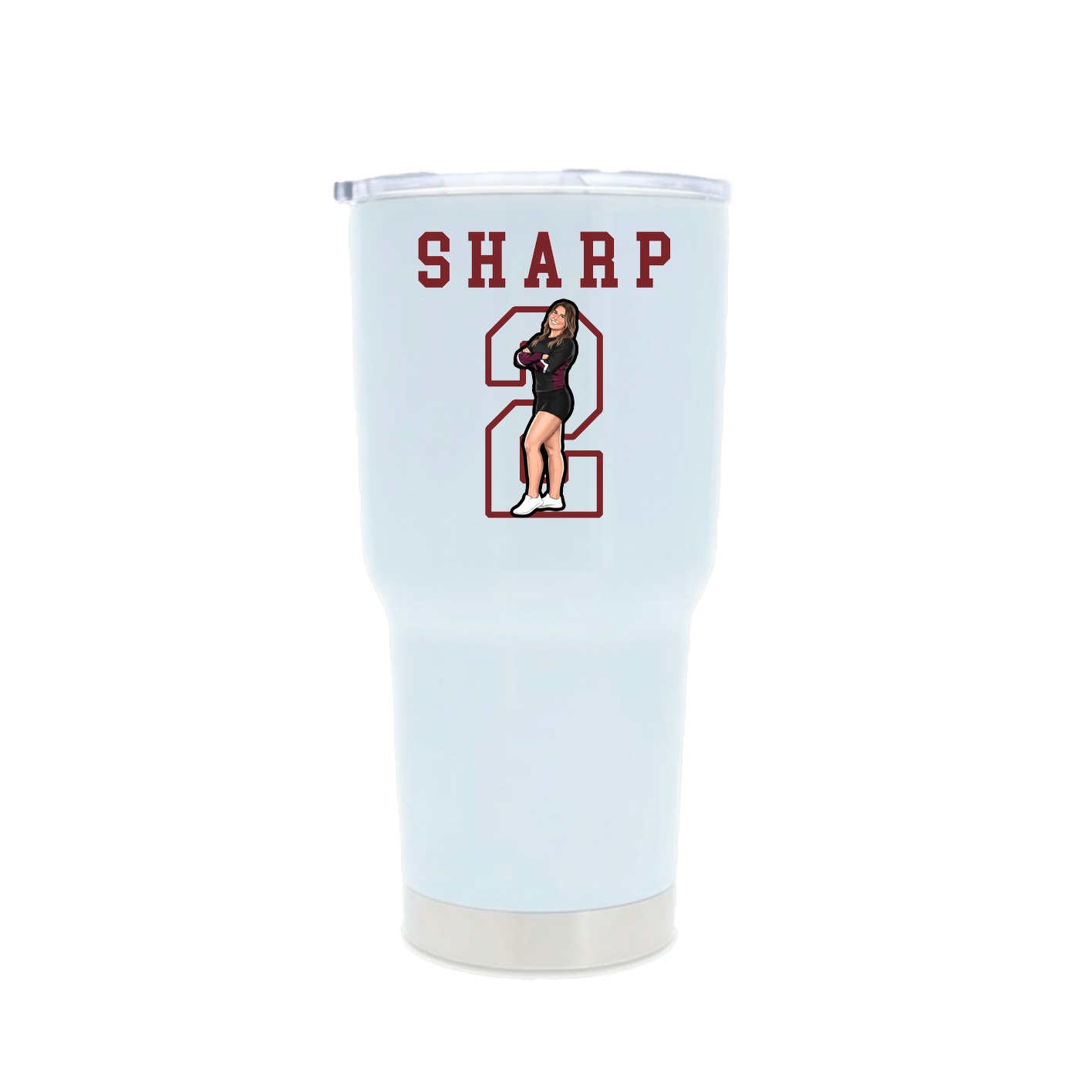 30oz Stainless Steel Tumbler — Shirsey in White