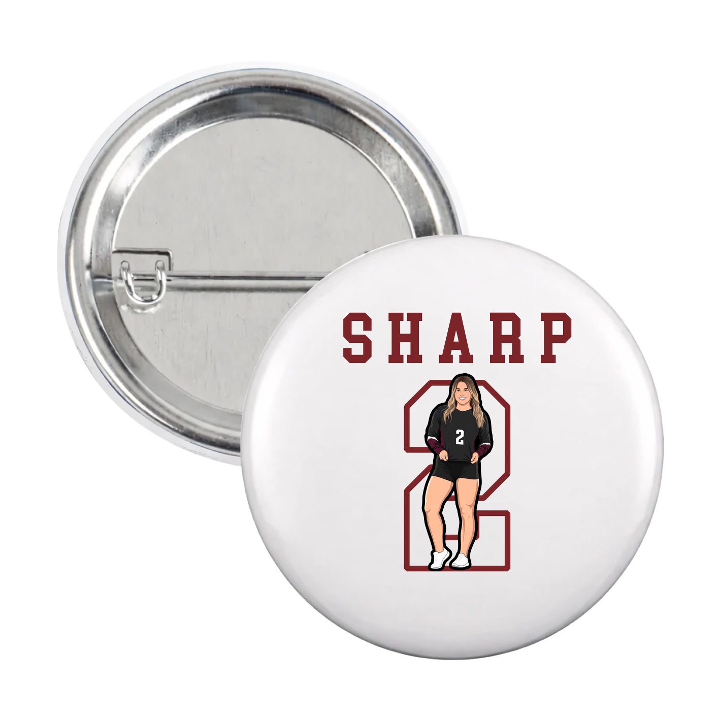 Game Day Button — Shirsey in White