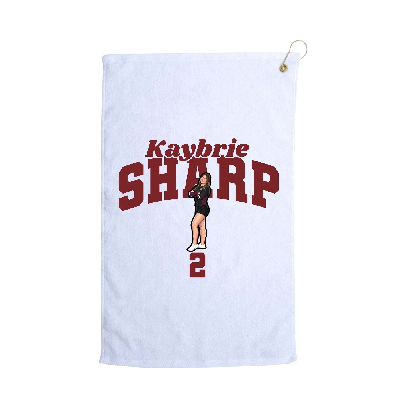 Golf Towel — Signature Arch in White