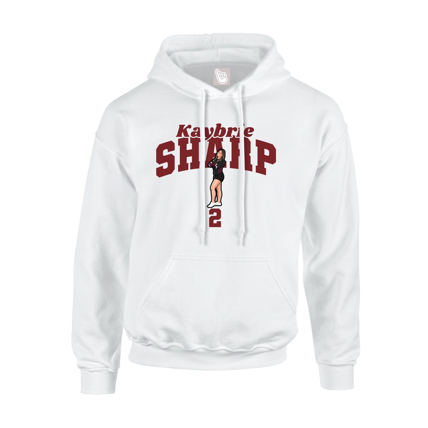 Hoodie — Signature Arch in White