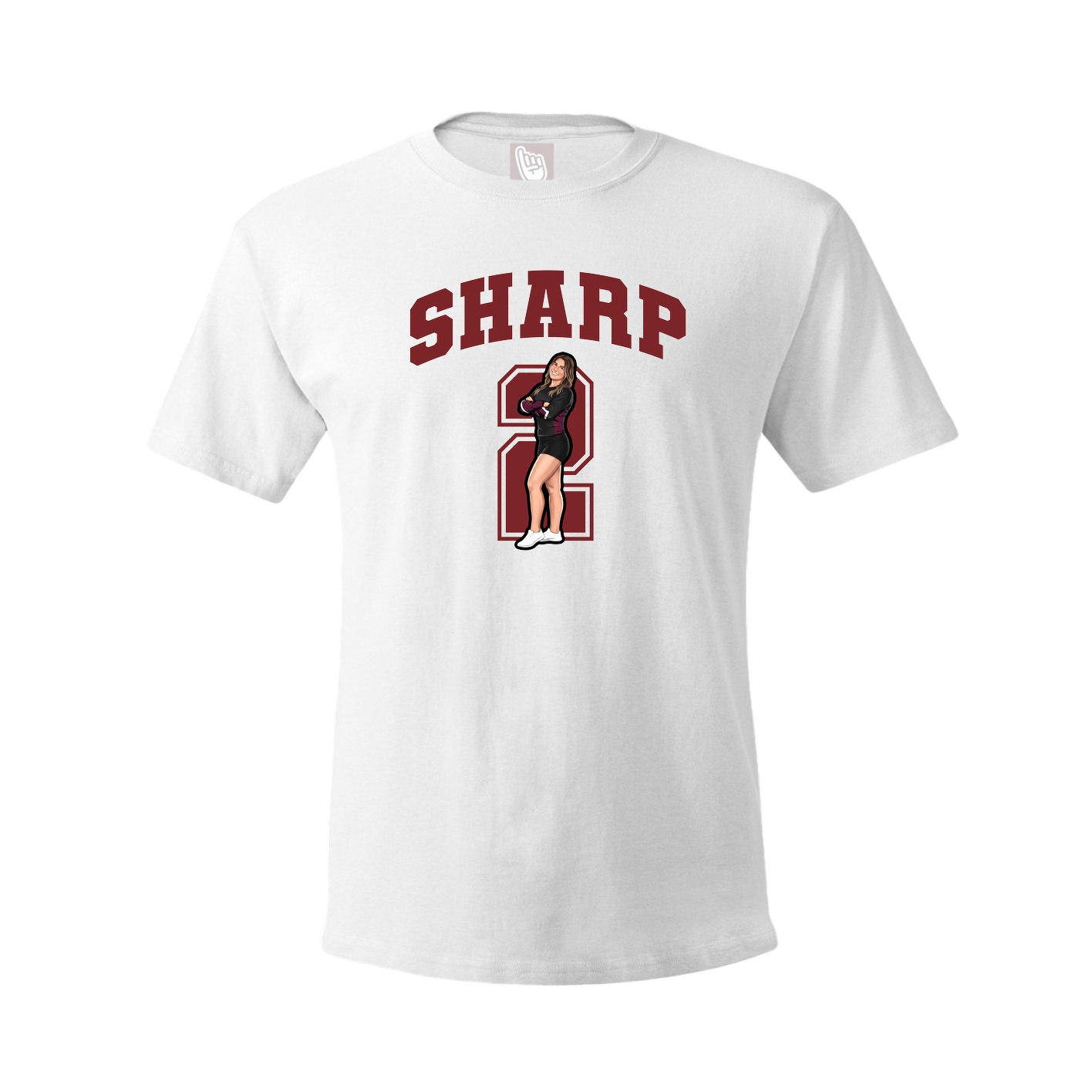 Youth Tee — Number in White
