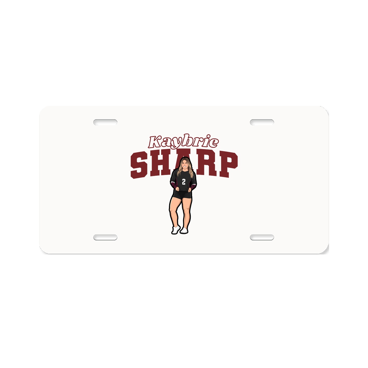 License Plate — Name Arch in Classic