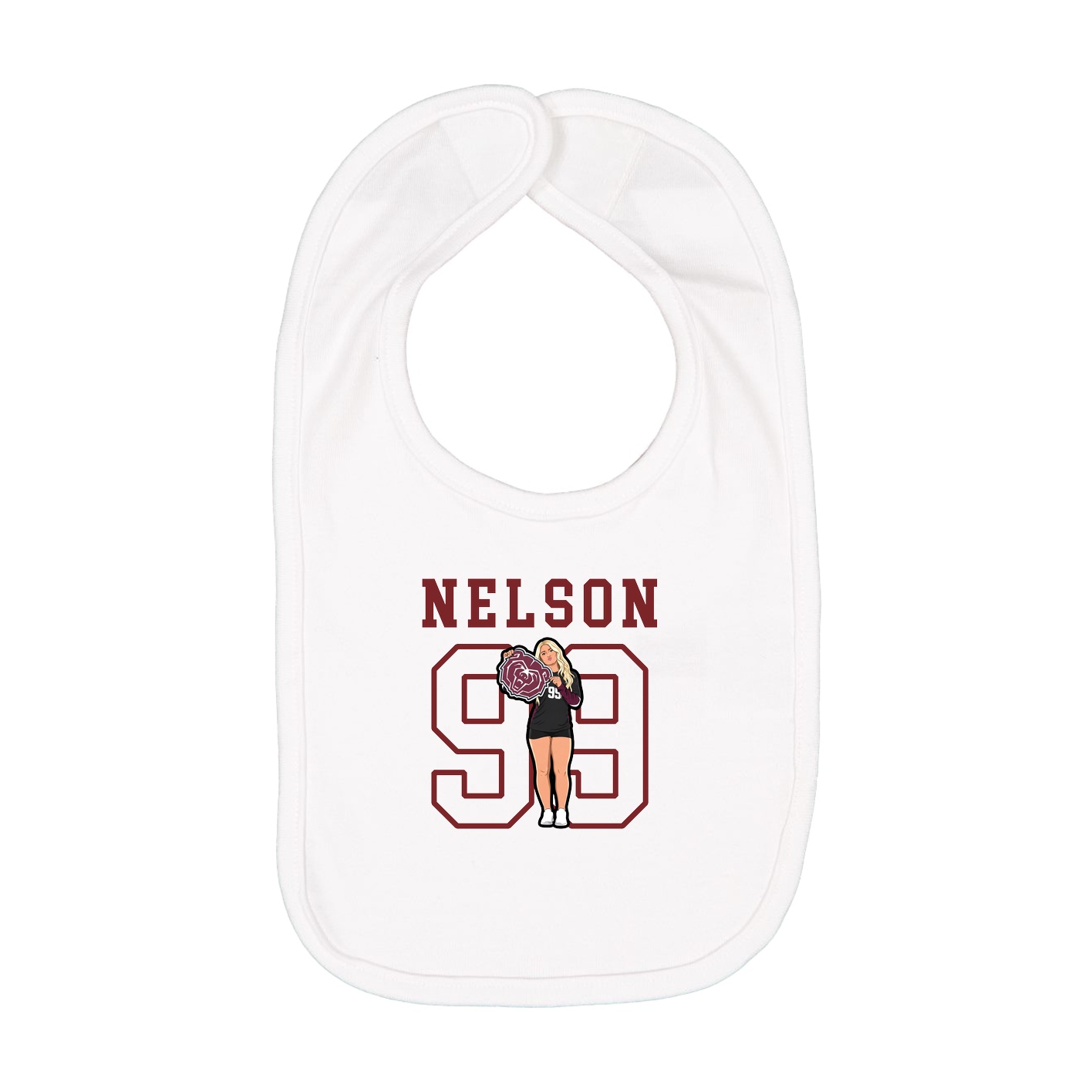 Infant Bib — Shirsey in White