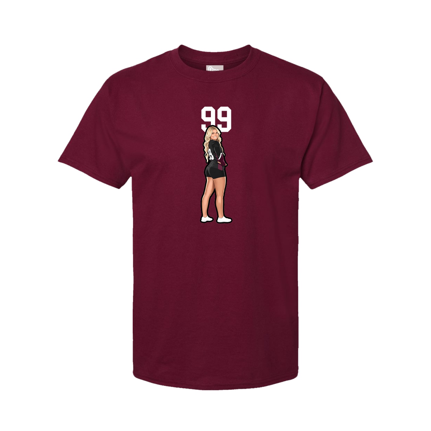 Youth Tee — Number Top in Cardinal