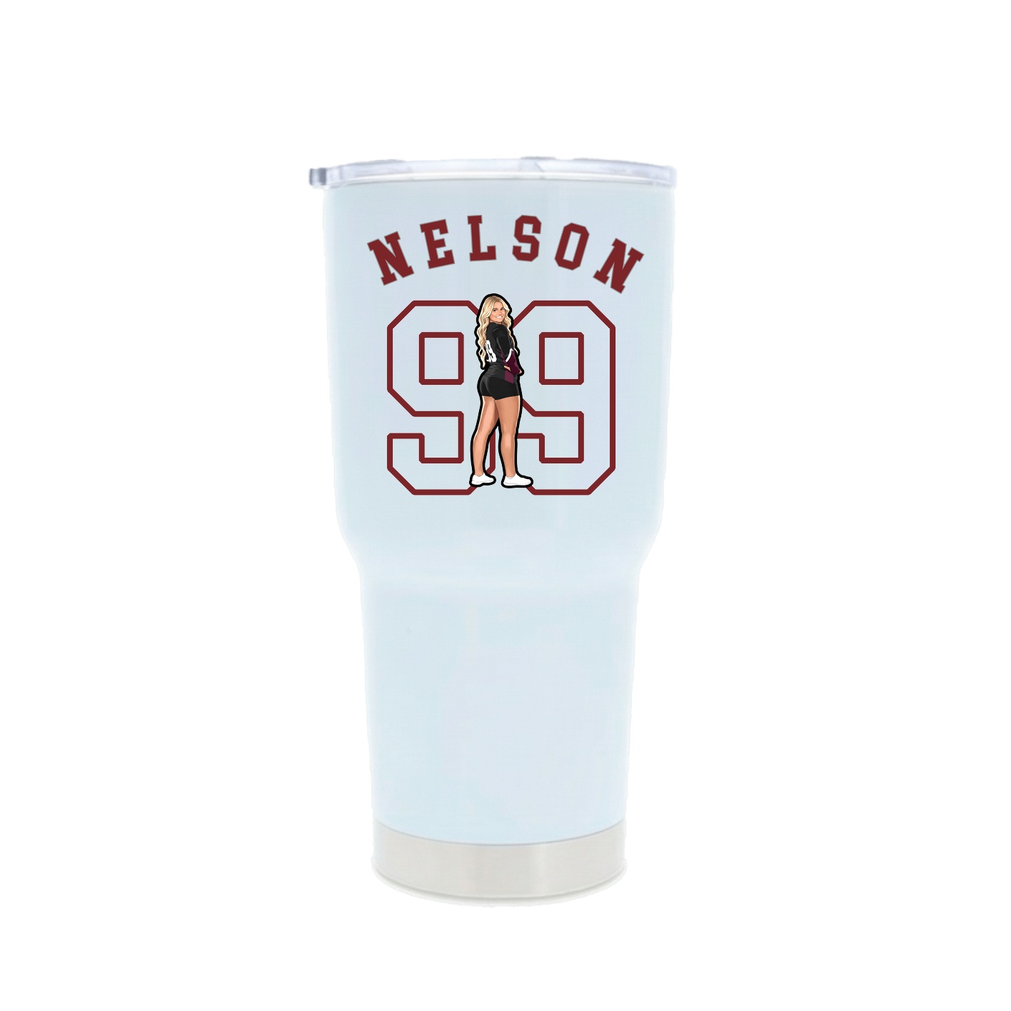 30oz Stainless Steel Tumbler — Shirsey Arch in White
