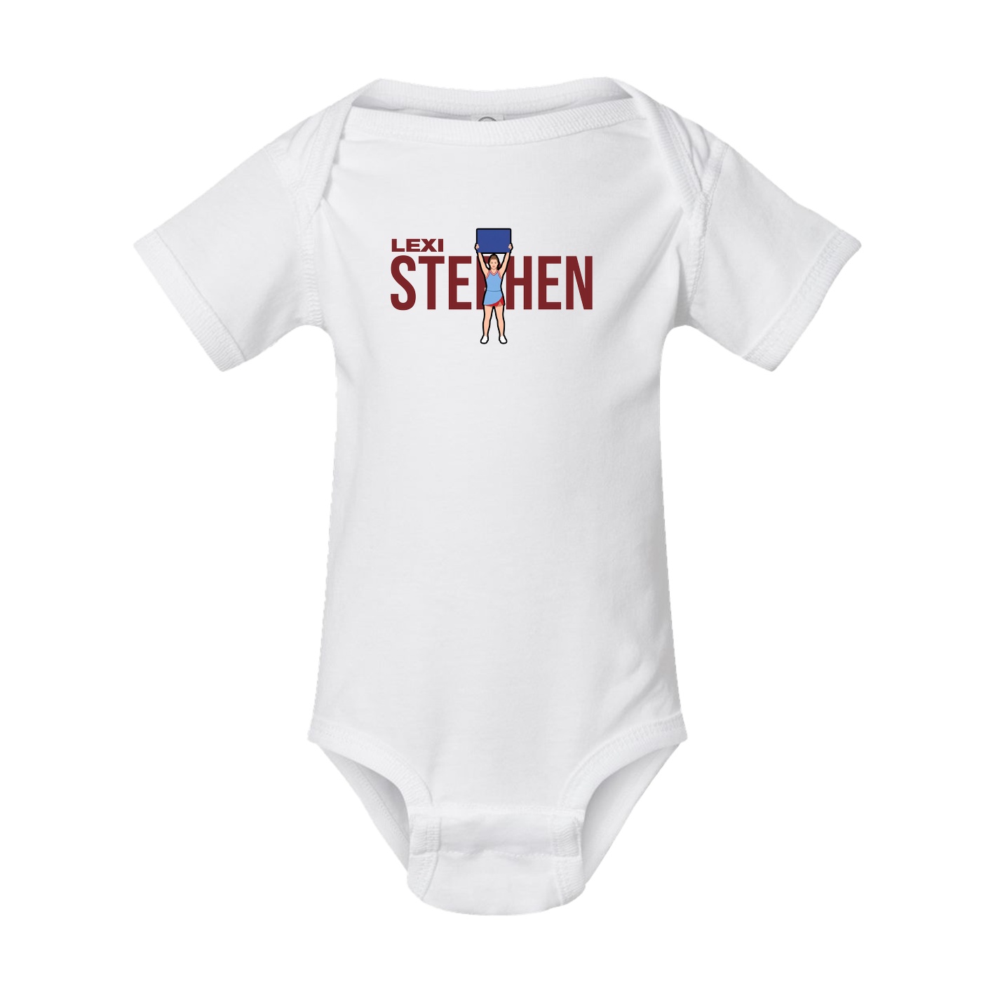 Baby Onesie — Player Name in White
