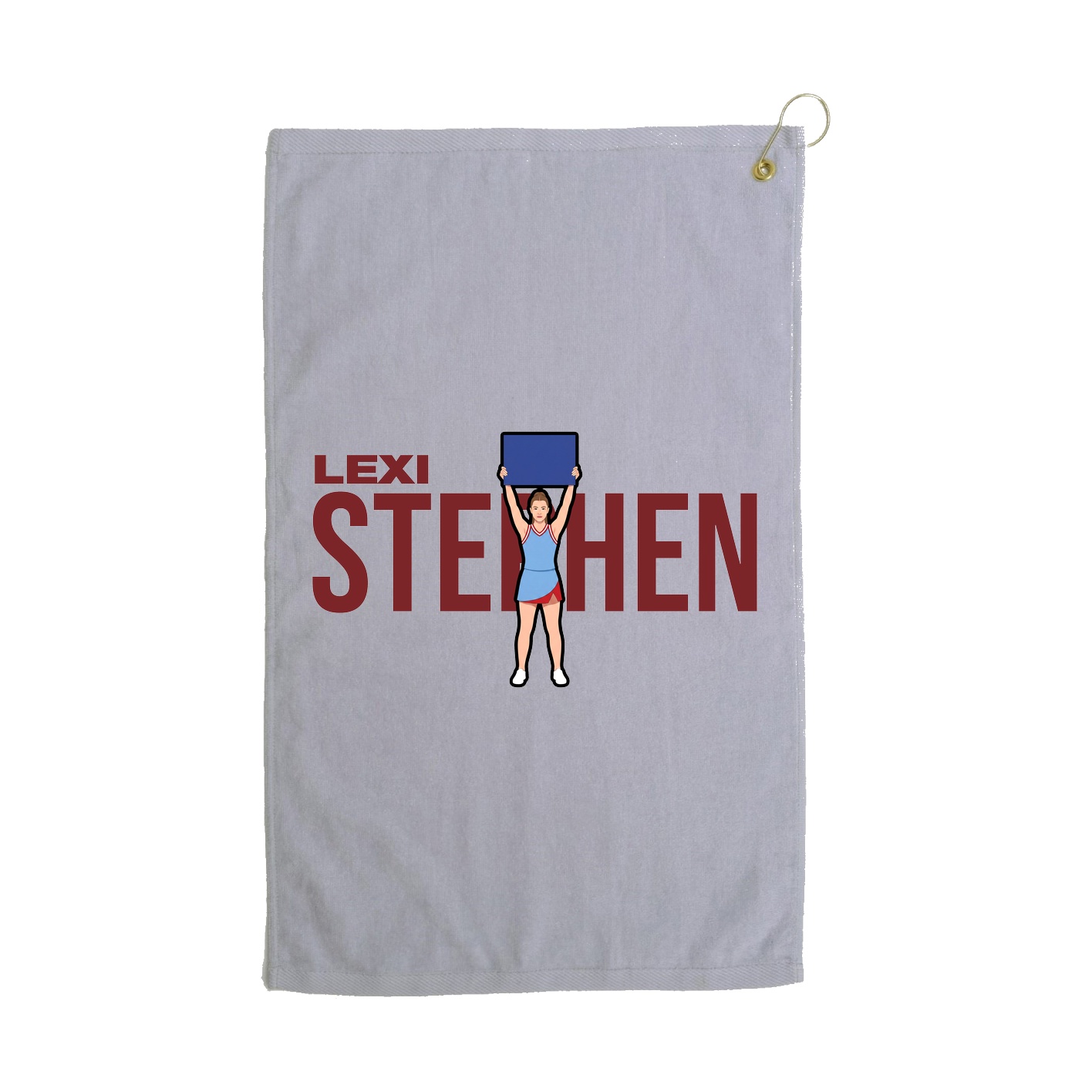 Golf Towel — Player Name in Grey