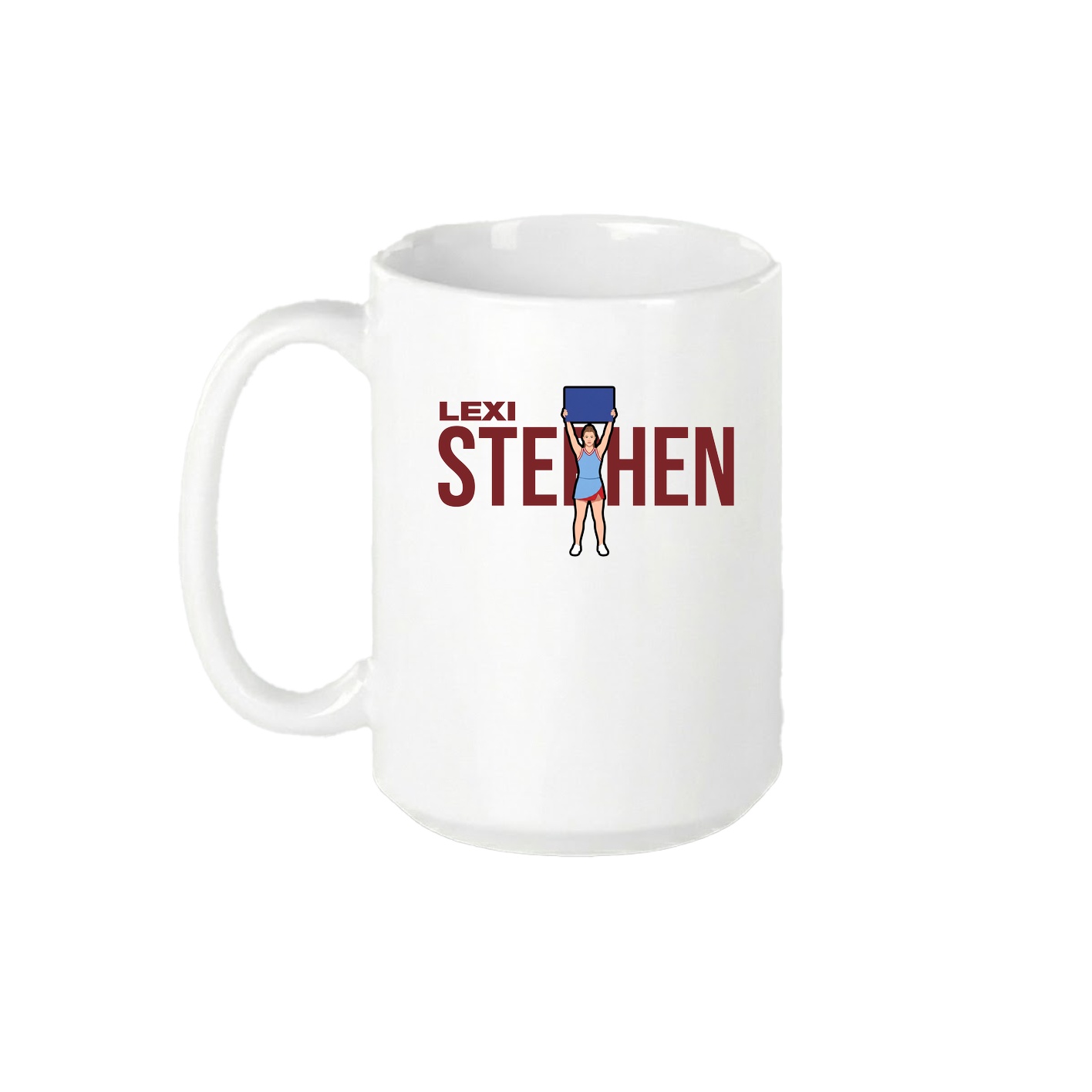 15oz Coffee Mug — Player Name in White