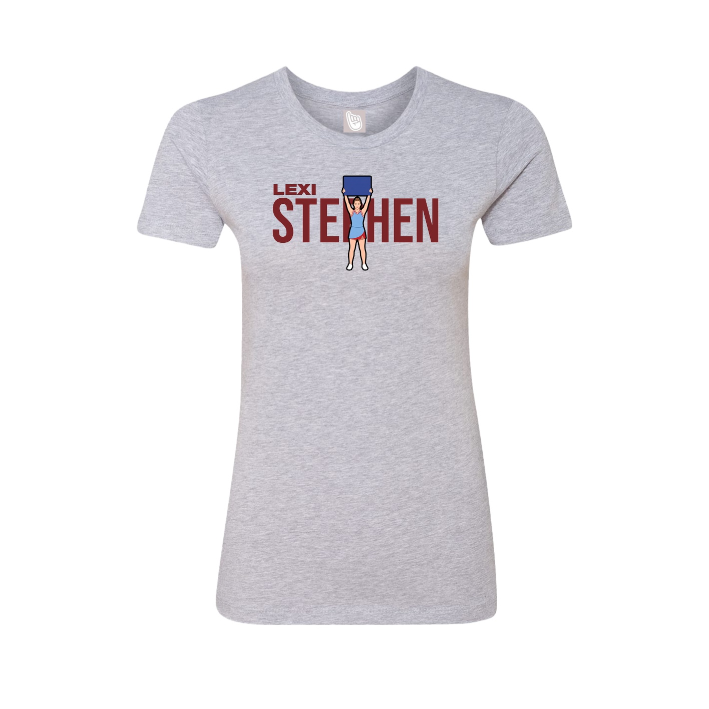Fitted Women's Tee — Player Name in Grey