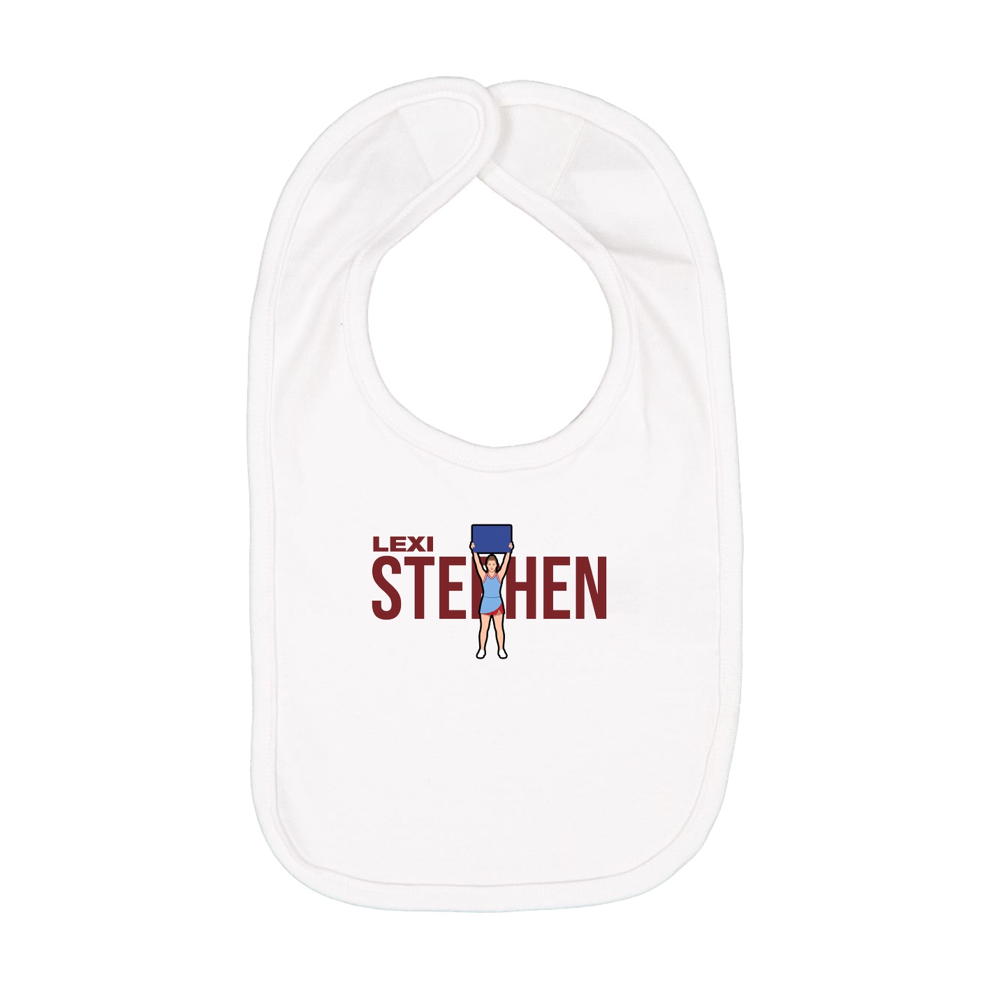 Infant Bib — Player Name in White
