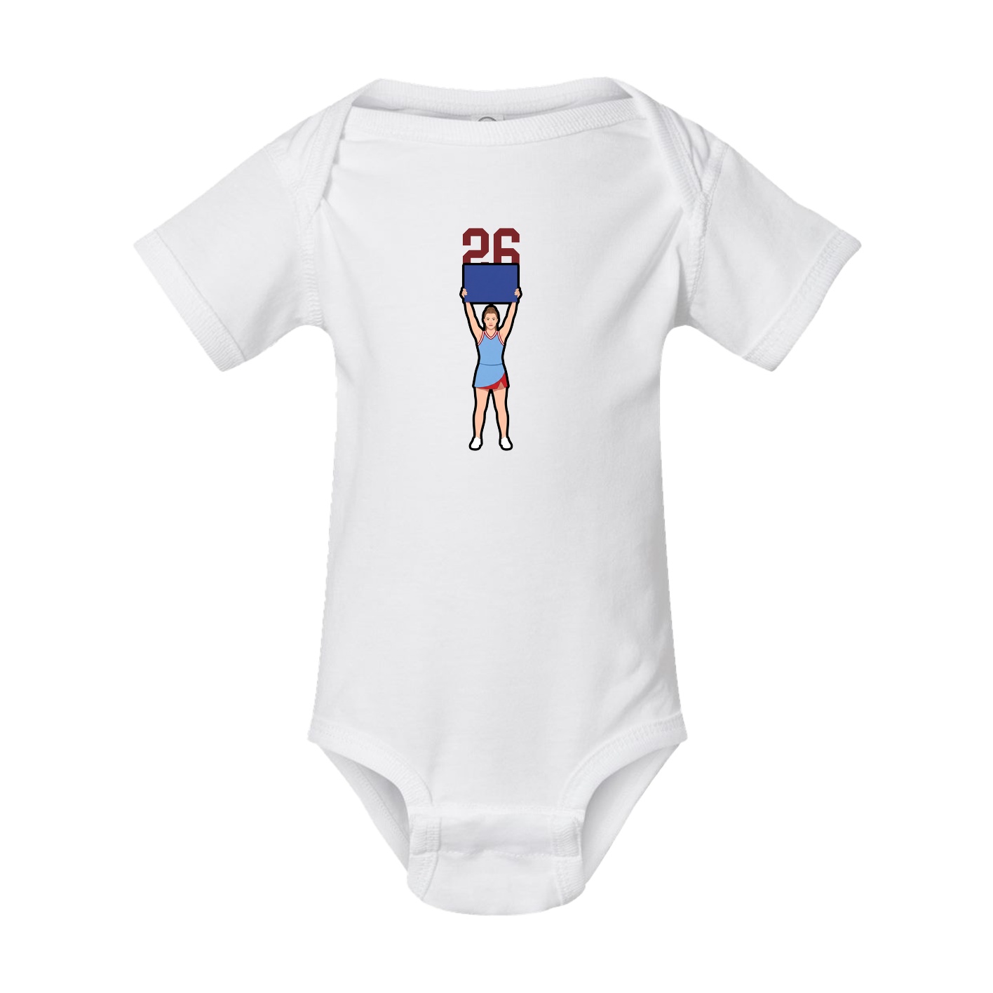 Baby Onesie — Number Top in White