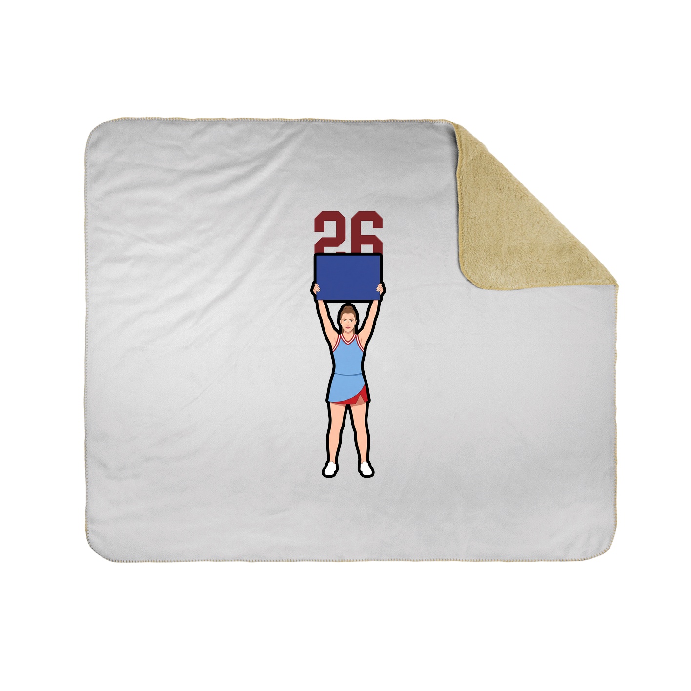 Throw Blanket — Number Top in White