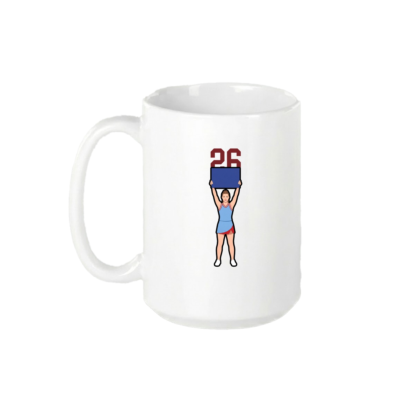 15oz Coffee Mug — Number Top in White