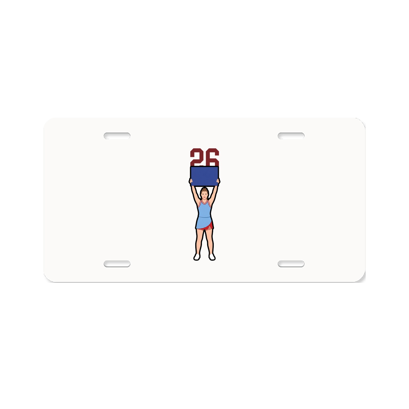 License Plate — Number Top in Classic