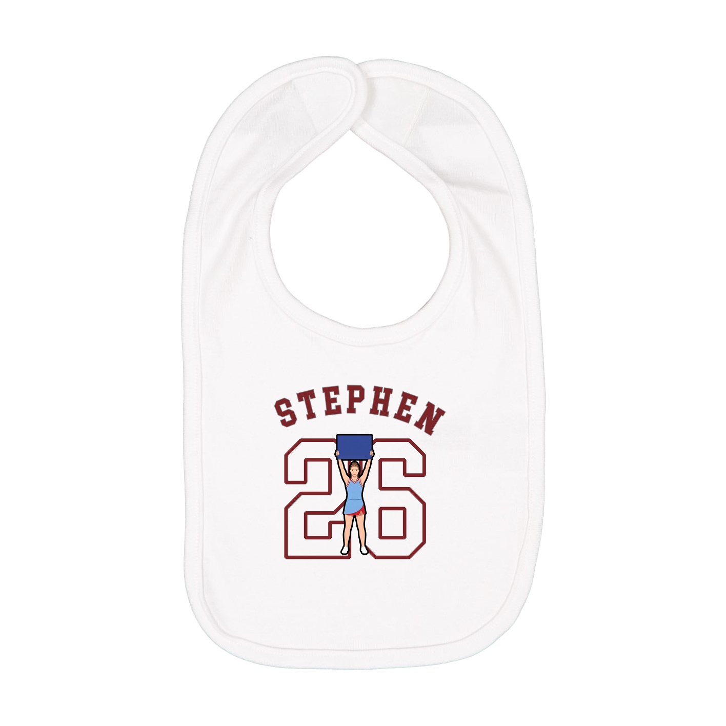 Infant Bib — Shirsey Arch in White
