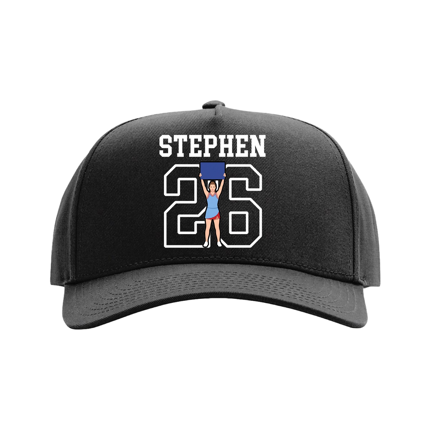 Full Fabric Five-Panel Champ Cap — Shirsey in Black