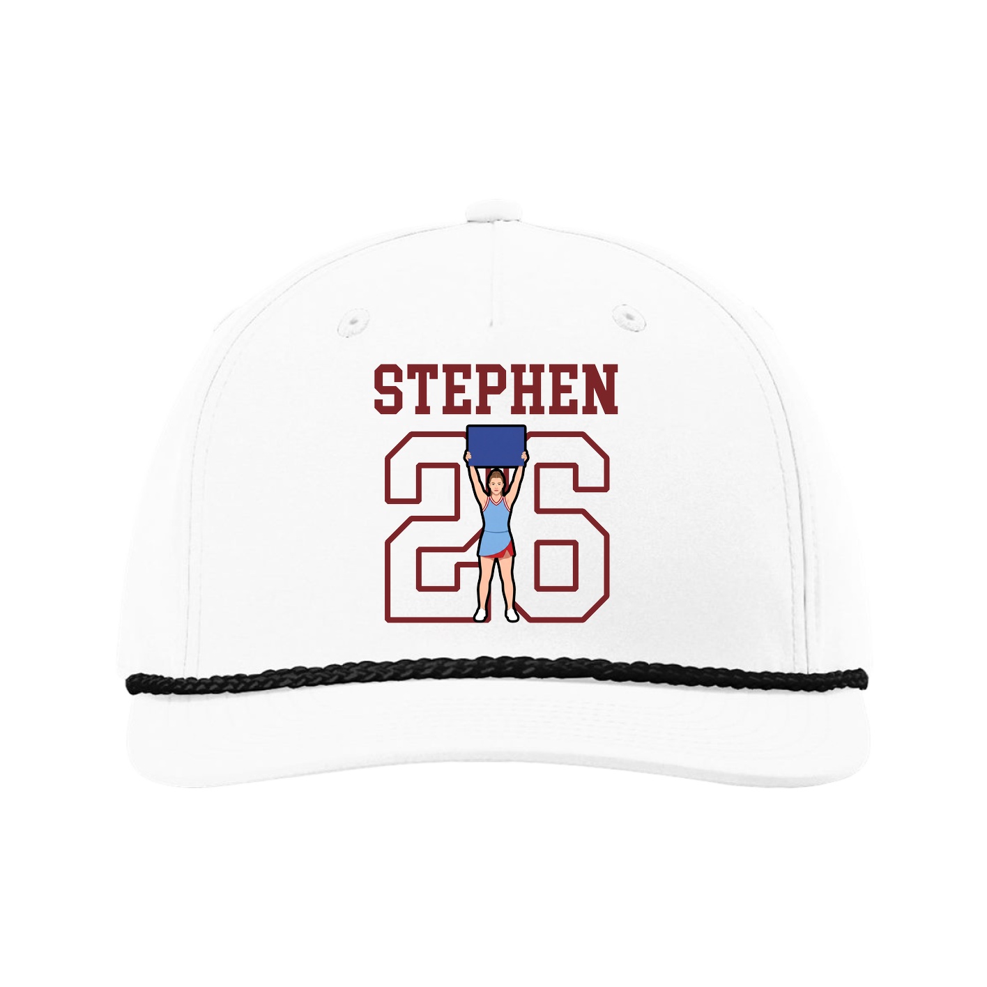 Five-Panel Classic Rope Cap — Shirsey in White