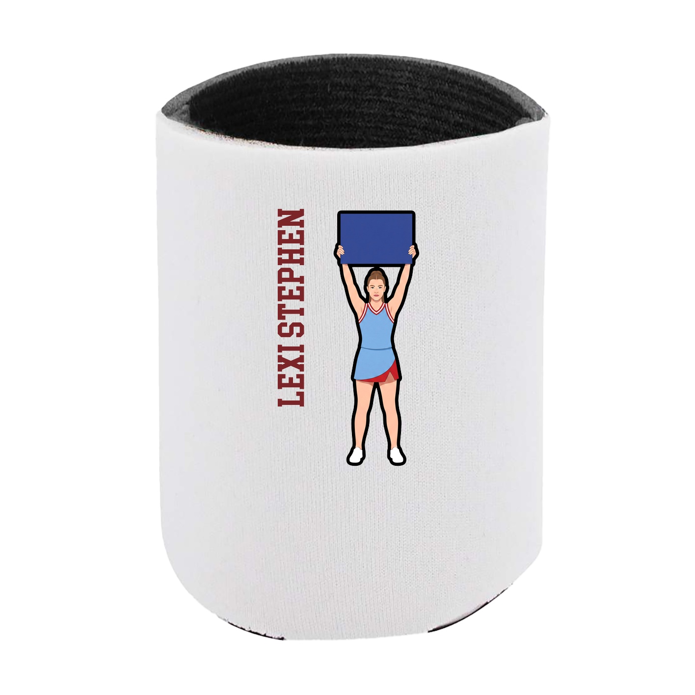 Can Holder — Name Vertical in White