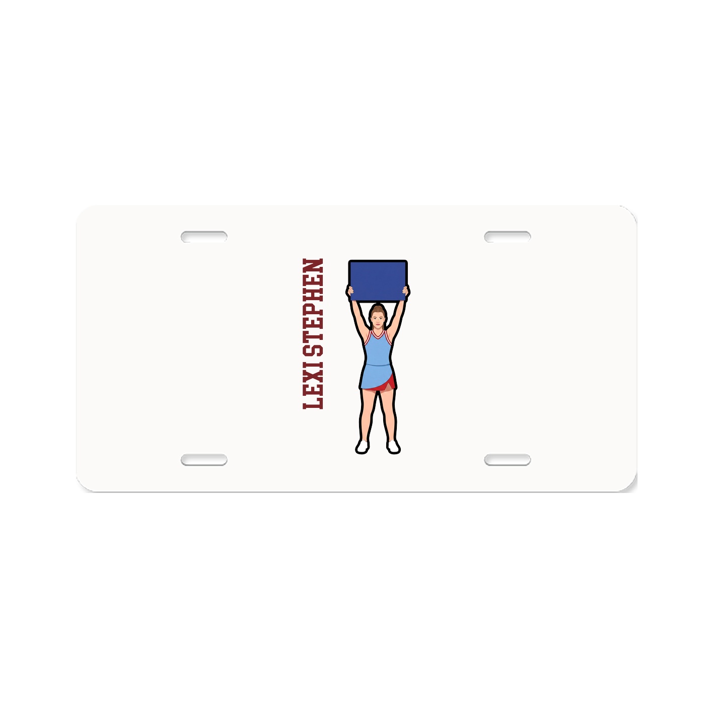 License Plate — Name Vertical in Classic