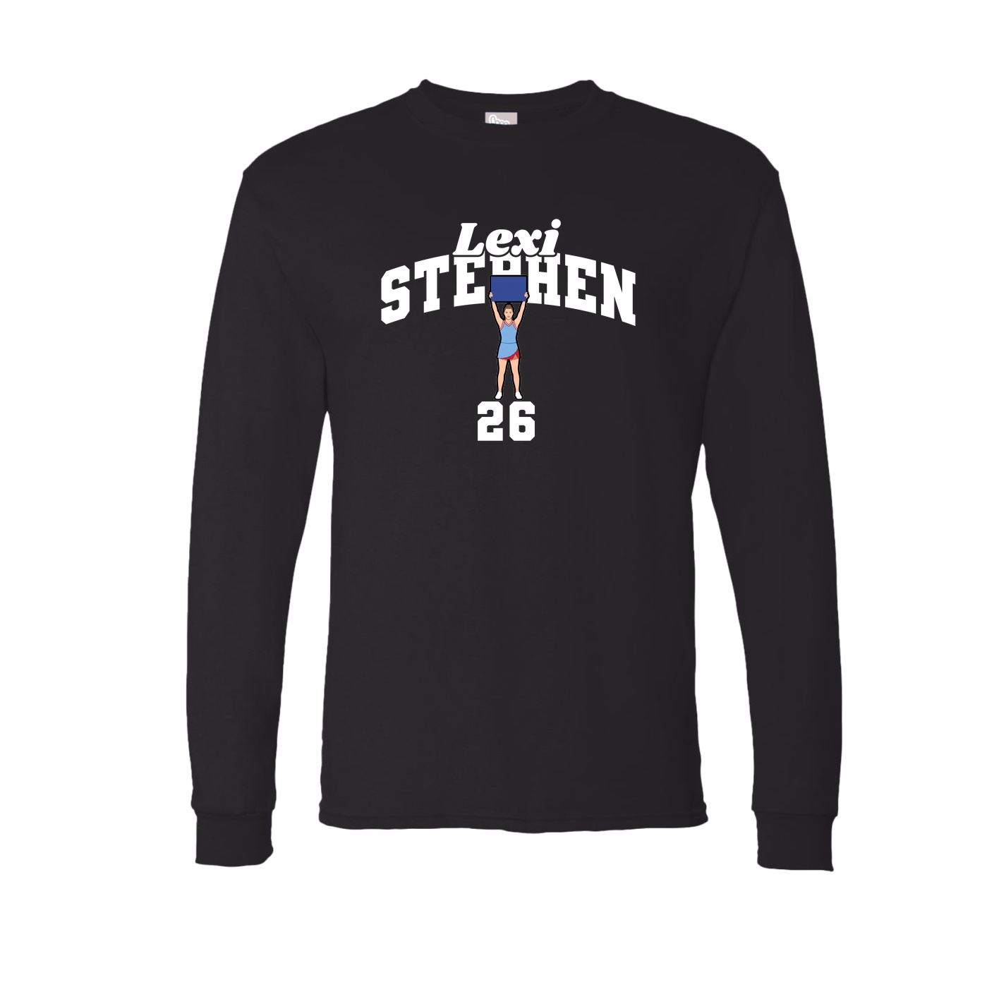 Long Sleeve Tee — Signature Arch in Black