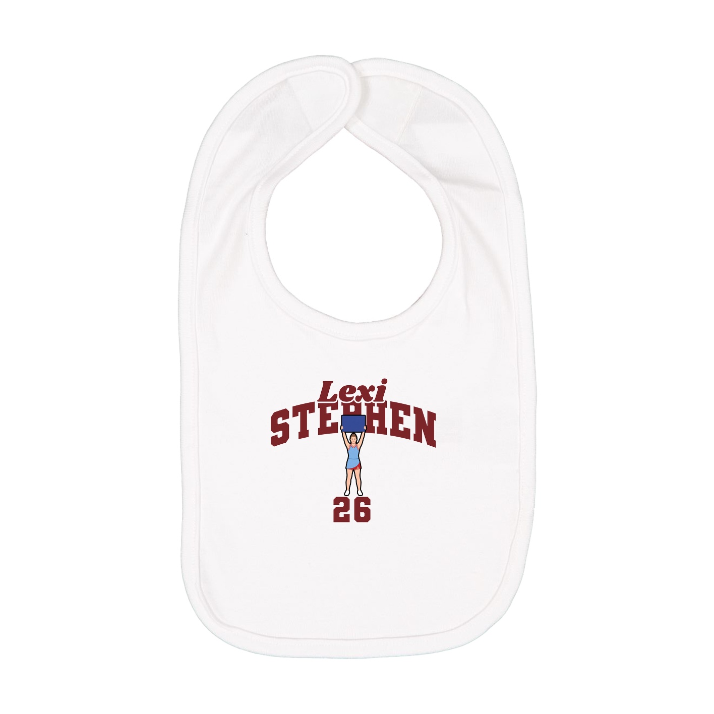 Infant Bib — Signature Arch in White