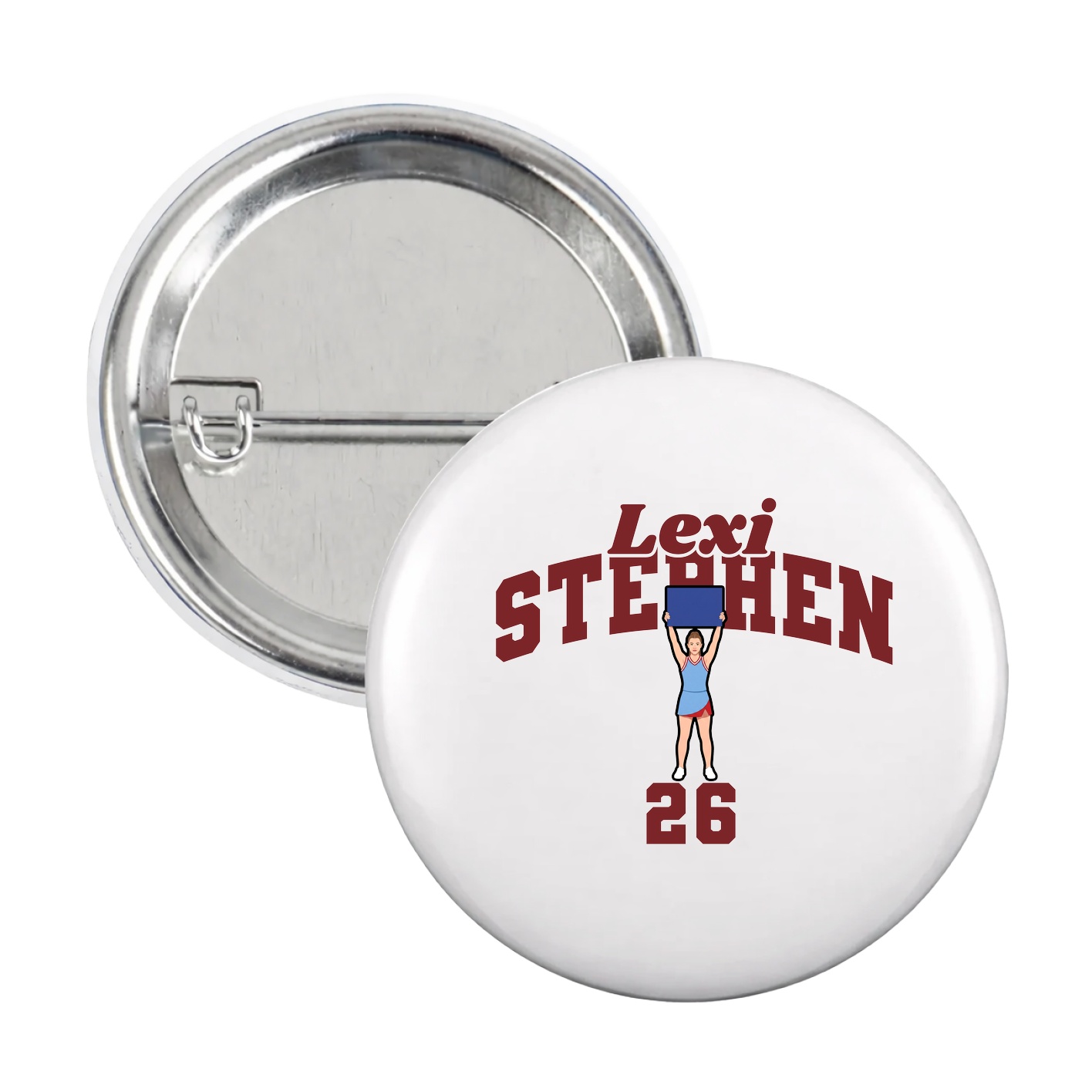 Game Day Button — Signature Arch in White