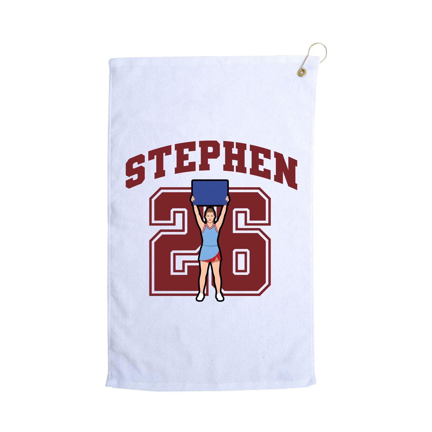 Golf Towel — Number in White