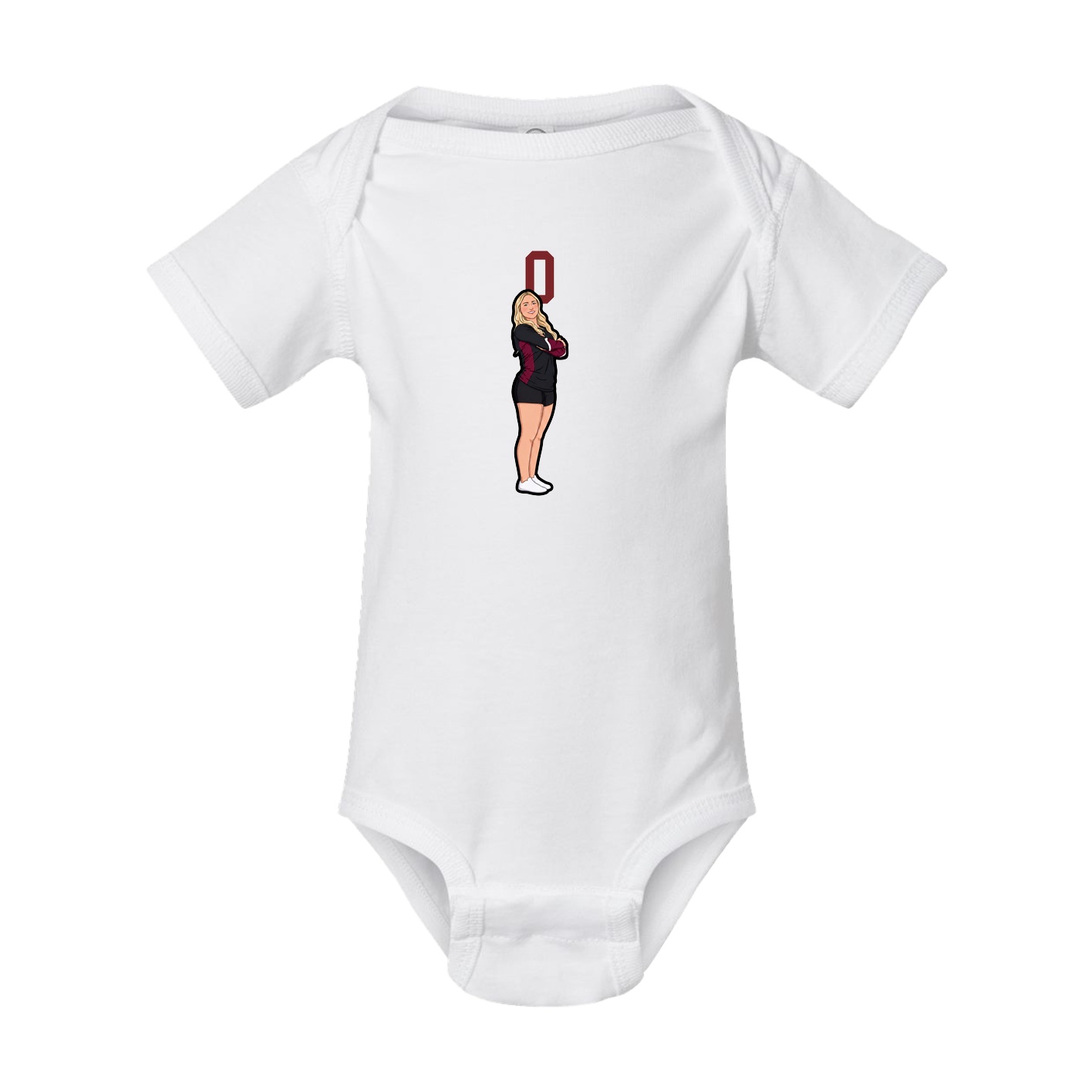 Baby Onesie — Number Top in White