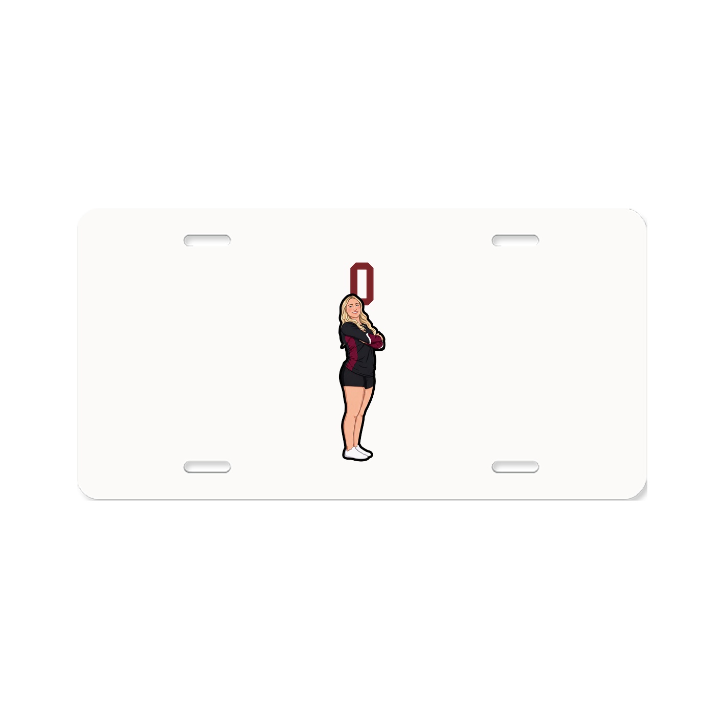 License Plate — Number Top in Classic
