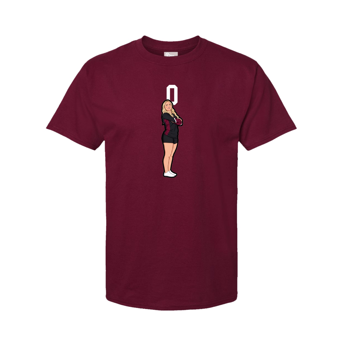 Tee — Number Top in Cardinal