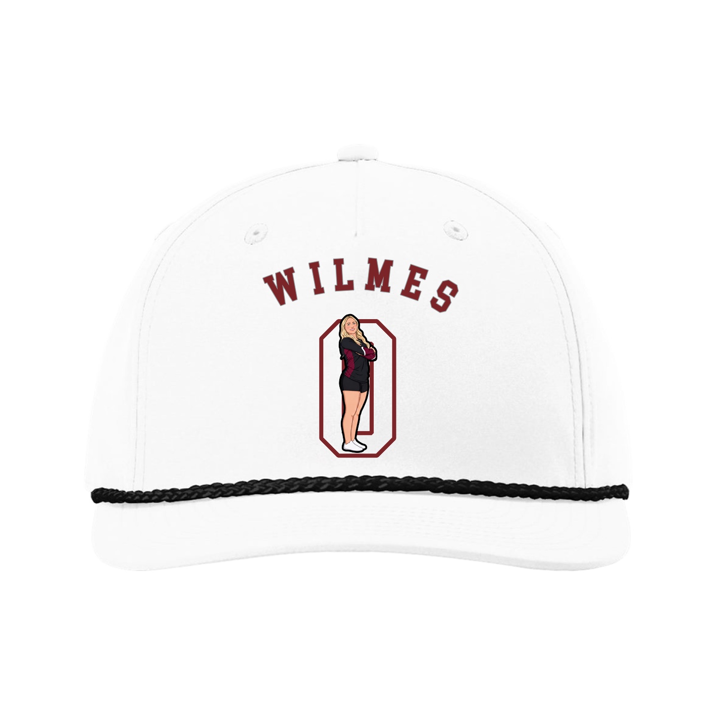 Five-Panel Classic Rope Cap — Shirsey Arch in White