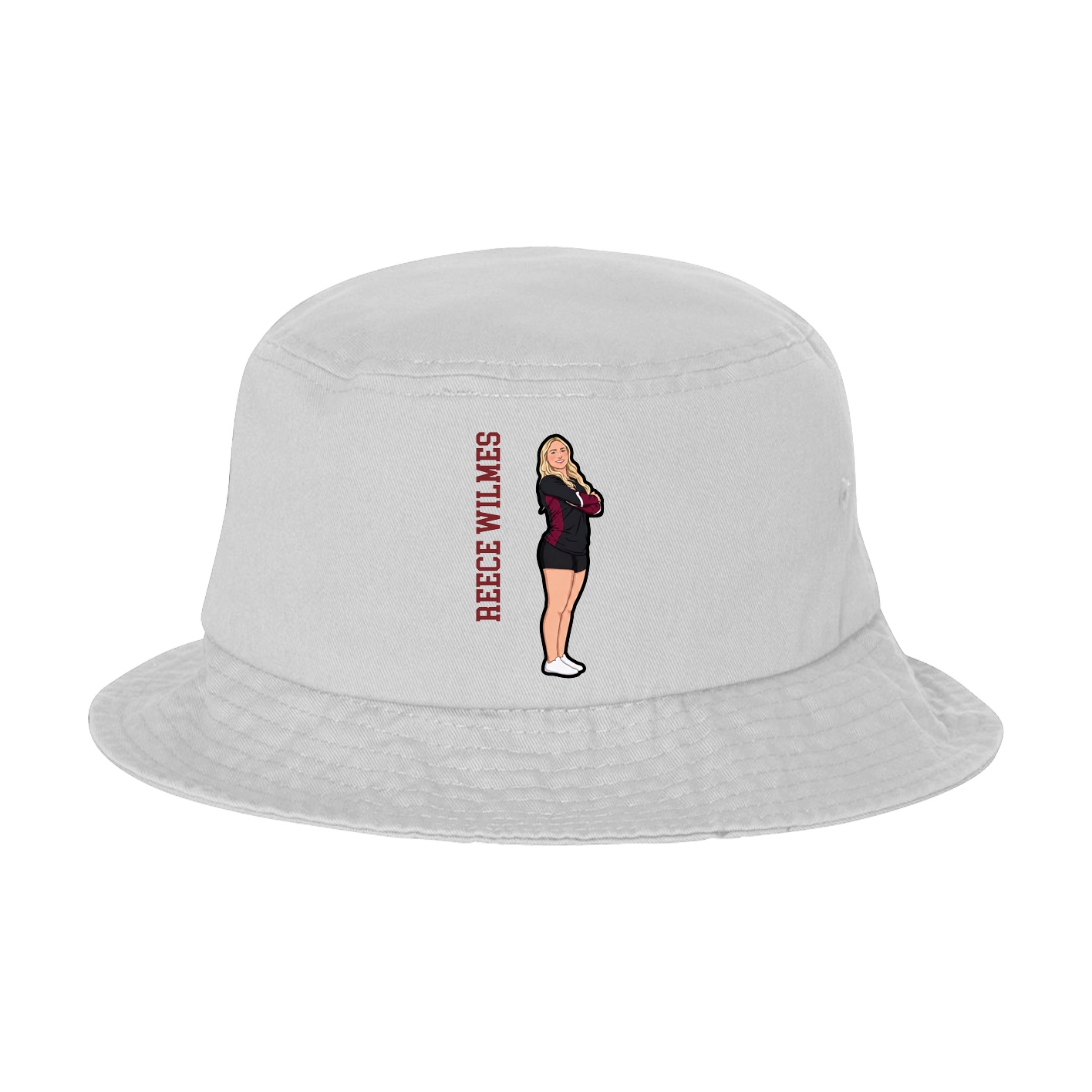Bucket Cap — Name Vertical in White