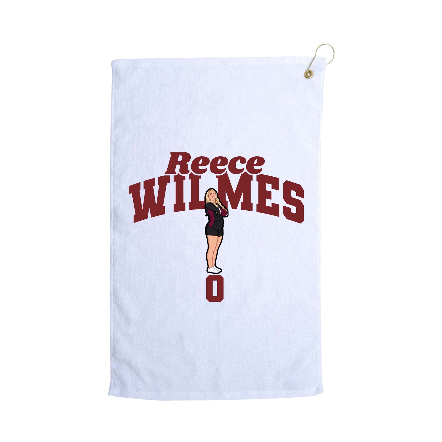 Golf Towel — Signature Arch in White
