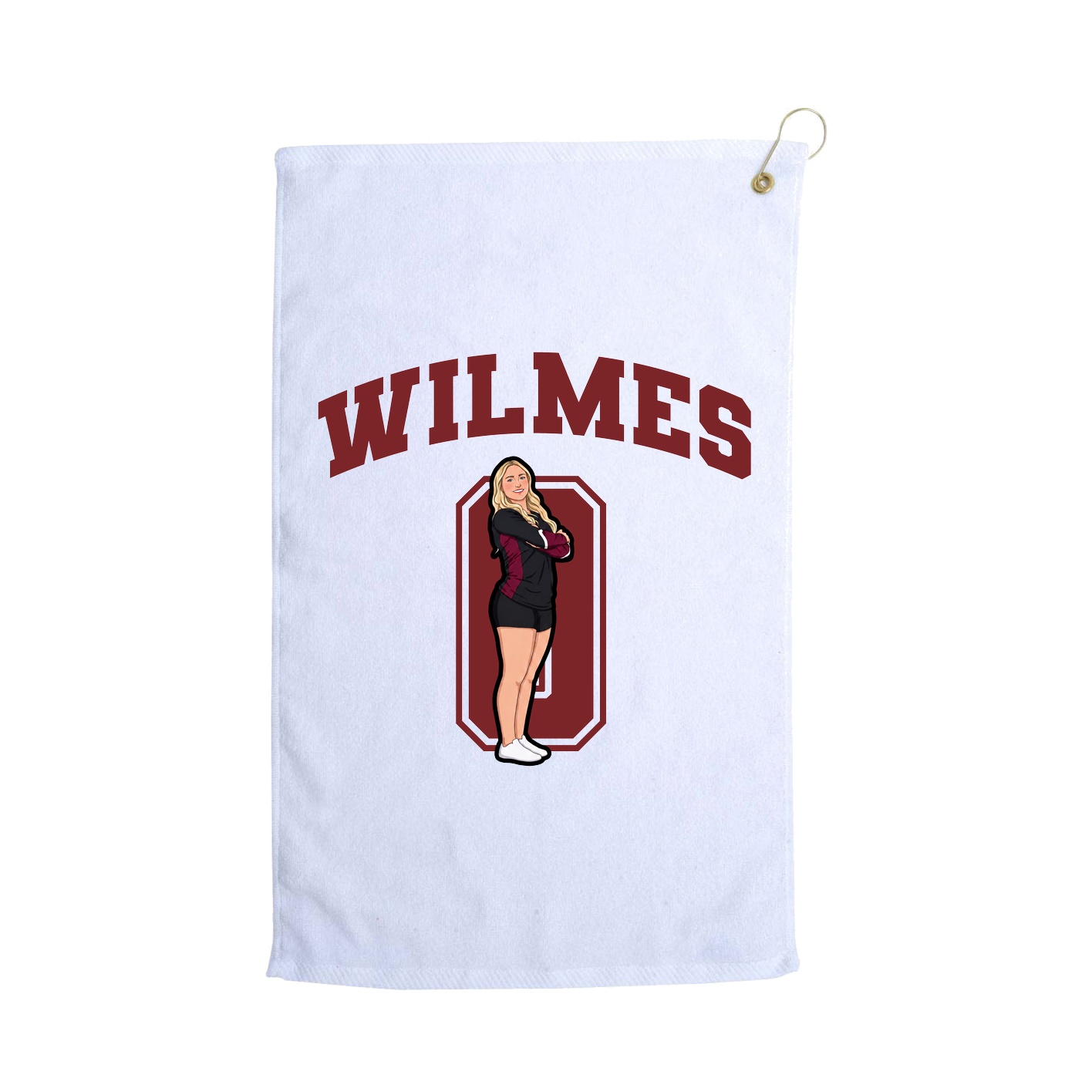 Golf Towel — Number in White
