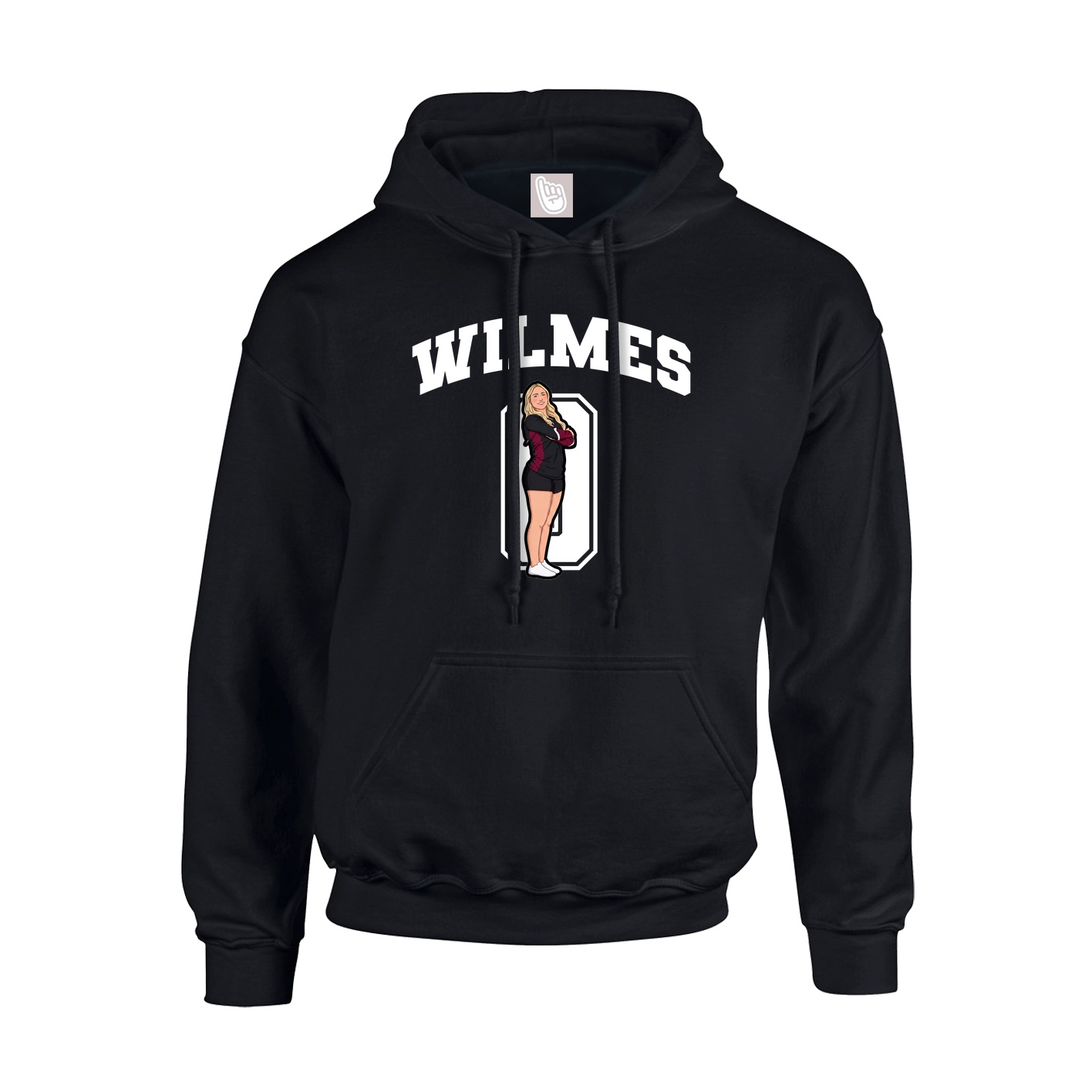 Hoodie — Number in Black